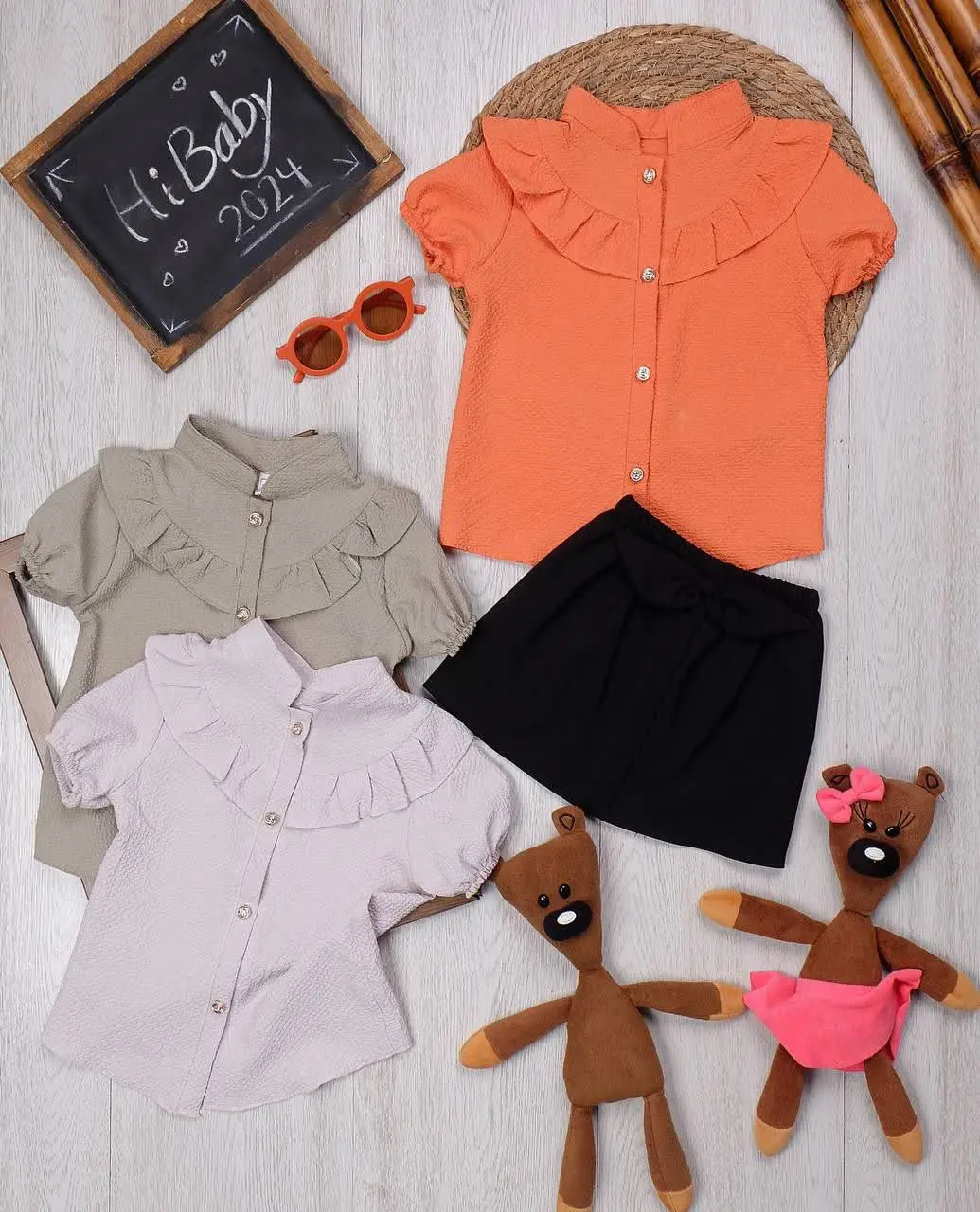 👫شومیز و دامن دخترانه چین دار👫
