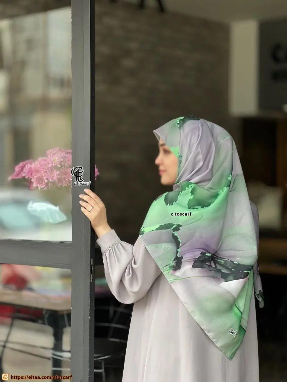 روسری طرح هما رنگ سبز🍀✨
