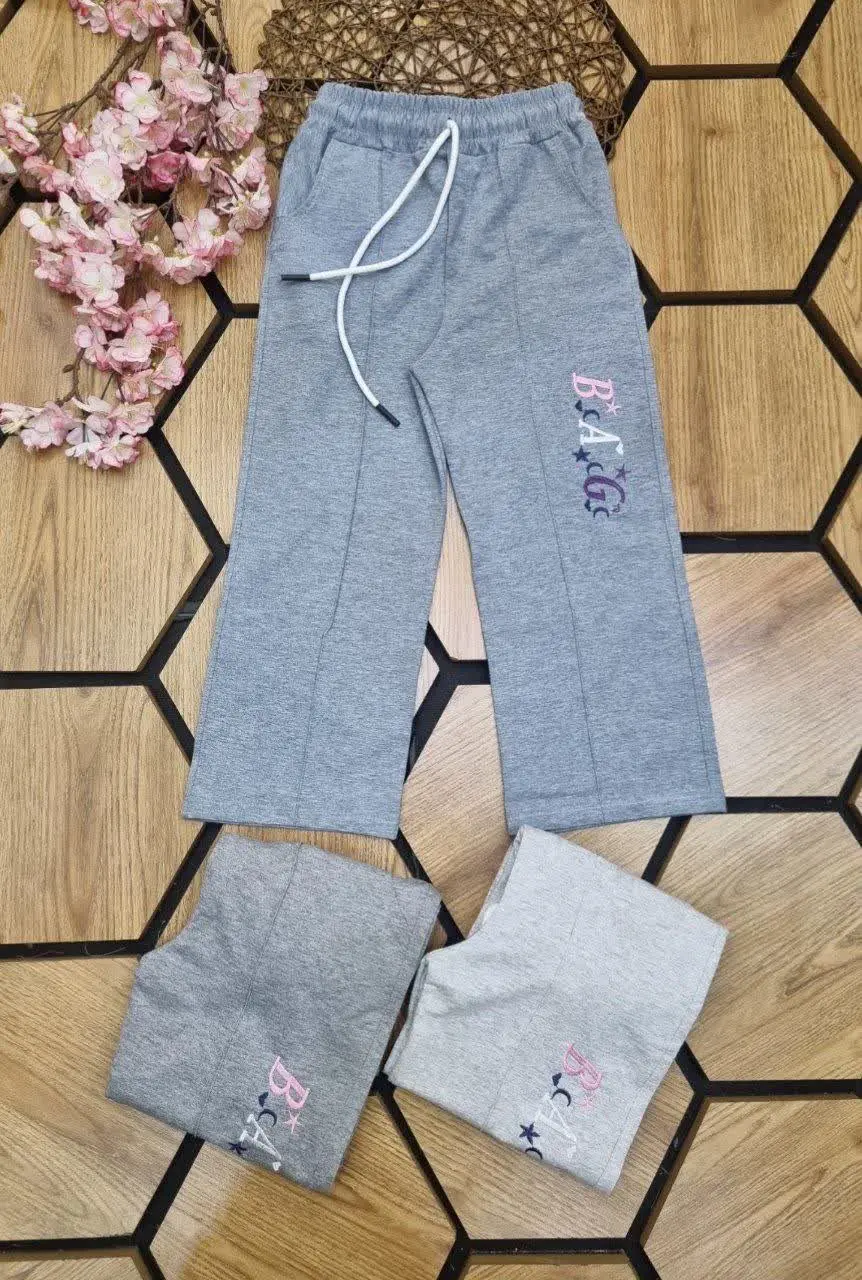 👖شلوار راحتی بگ ملانژ دخترانه👧