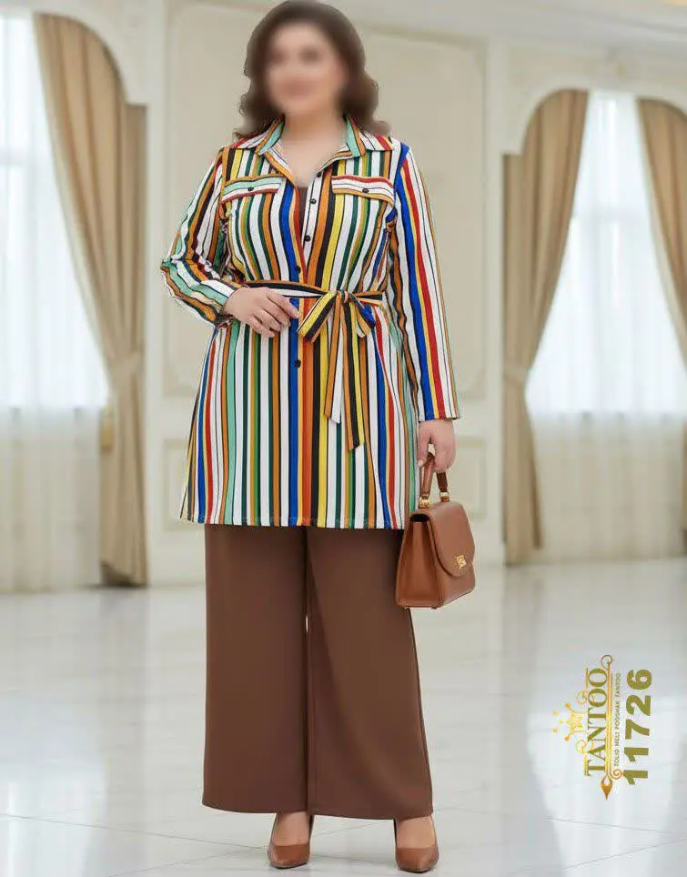 شومیز مانتویی مجلسی سایزبزرگ