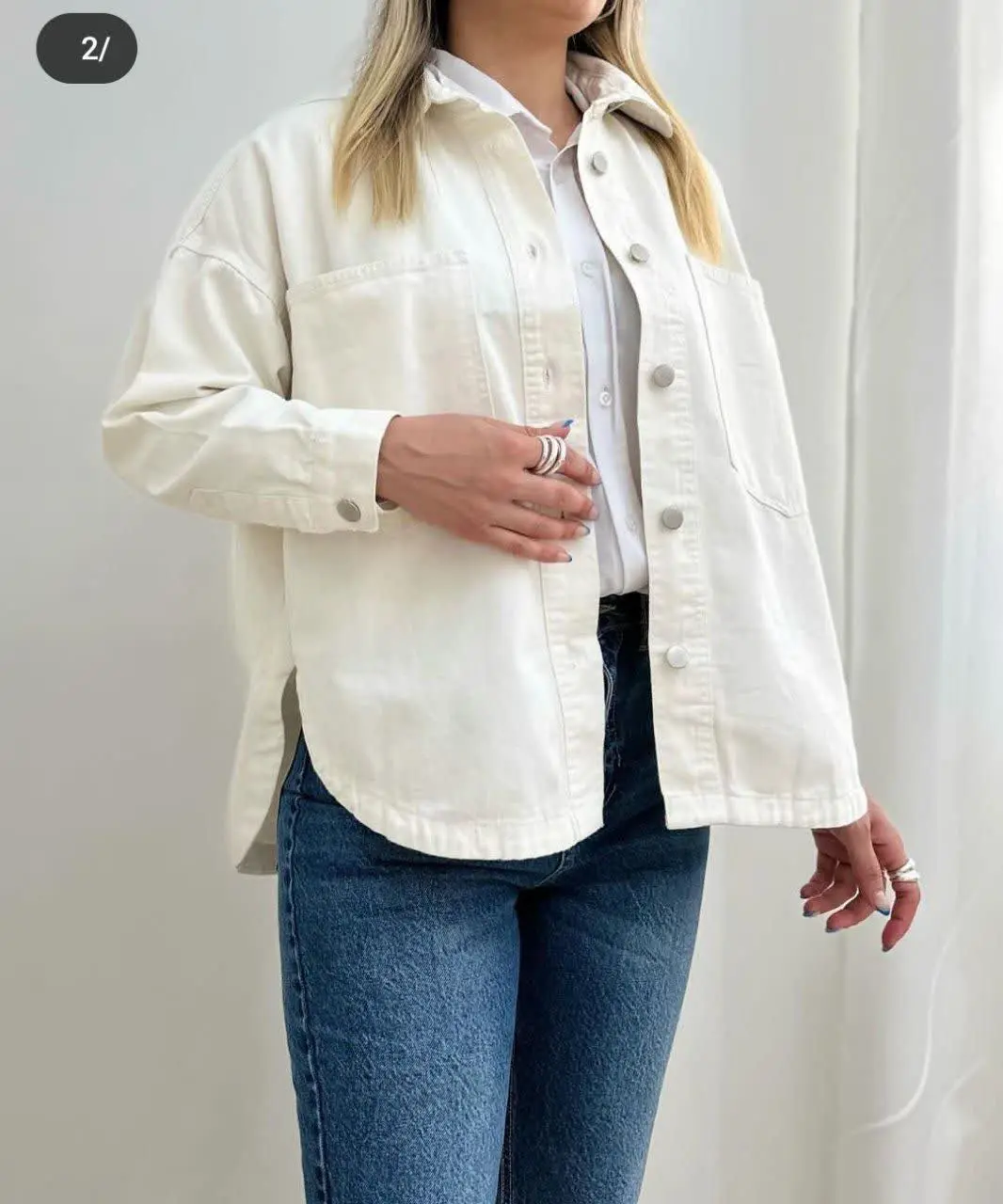 🖋 شومیز جین سفید
