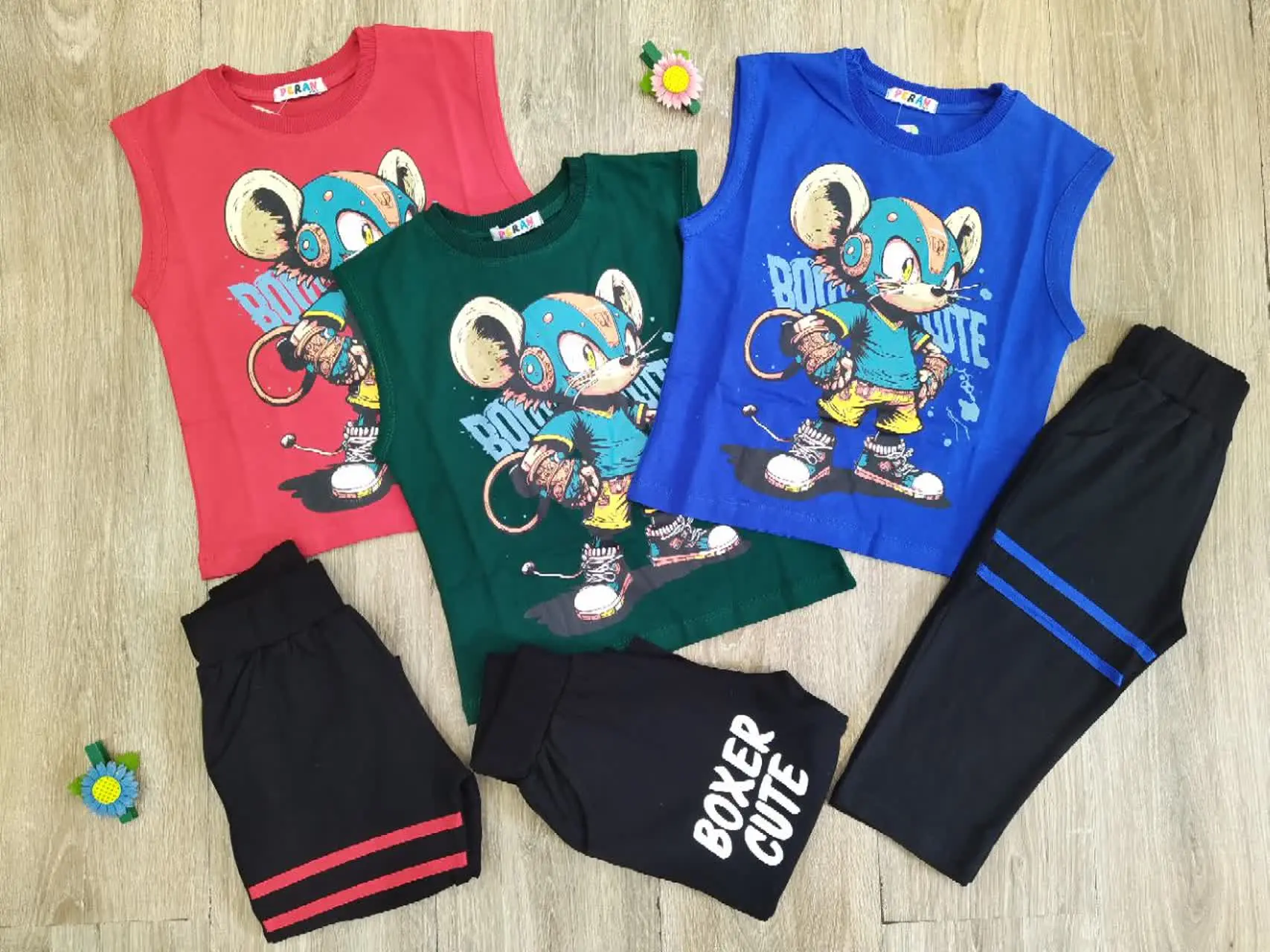 🌼 ست تاپ شلوارک برا آقا پسرانه‌های قشنگ 🌼
