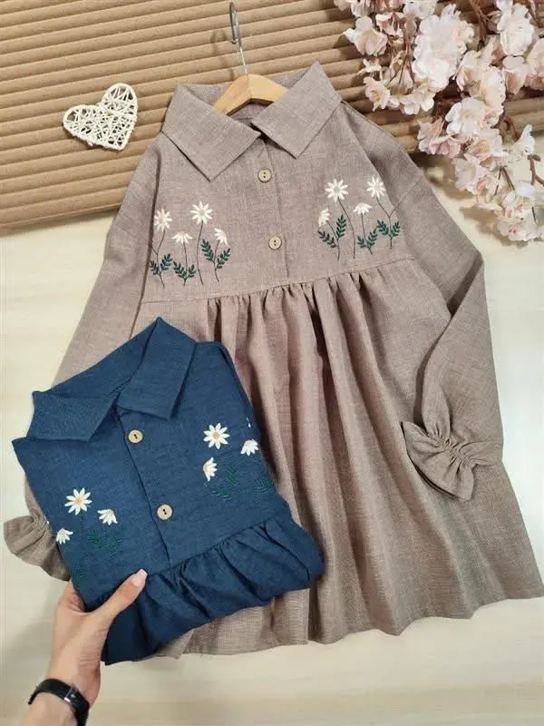 🌸 تونیک گل گلدوزی 🌸