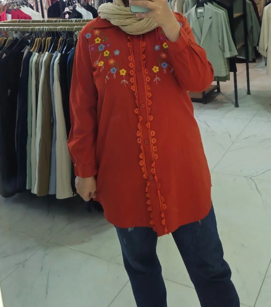 ی مدل تونیک دکمه دار گلدوزی...