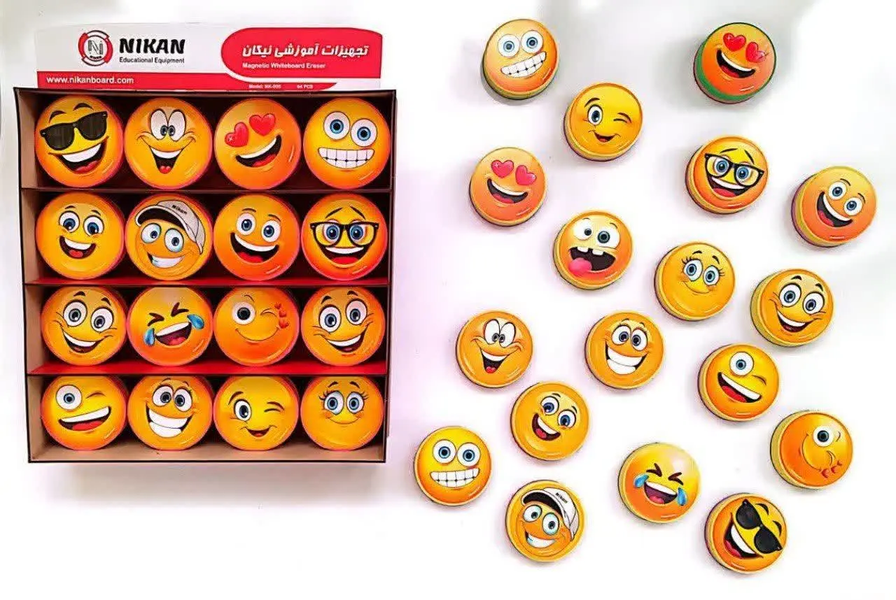 تخته پاکن مغناطیسی (مگنتی) ایموجی نیکان استند دار
