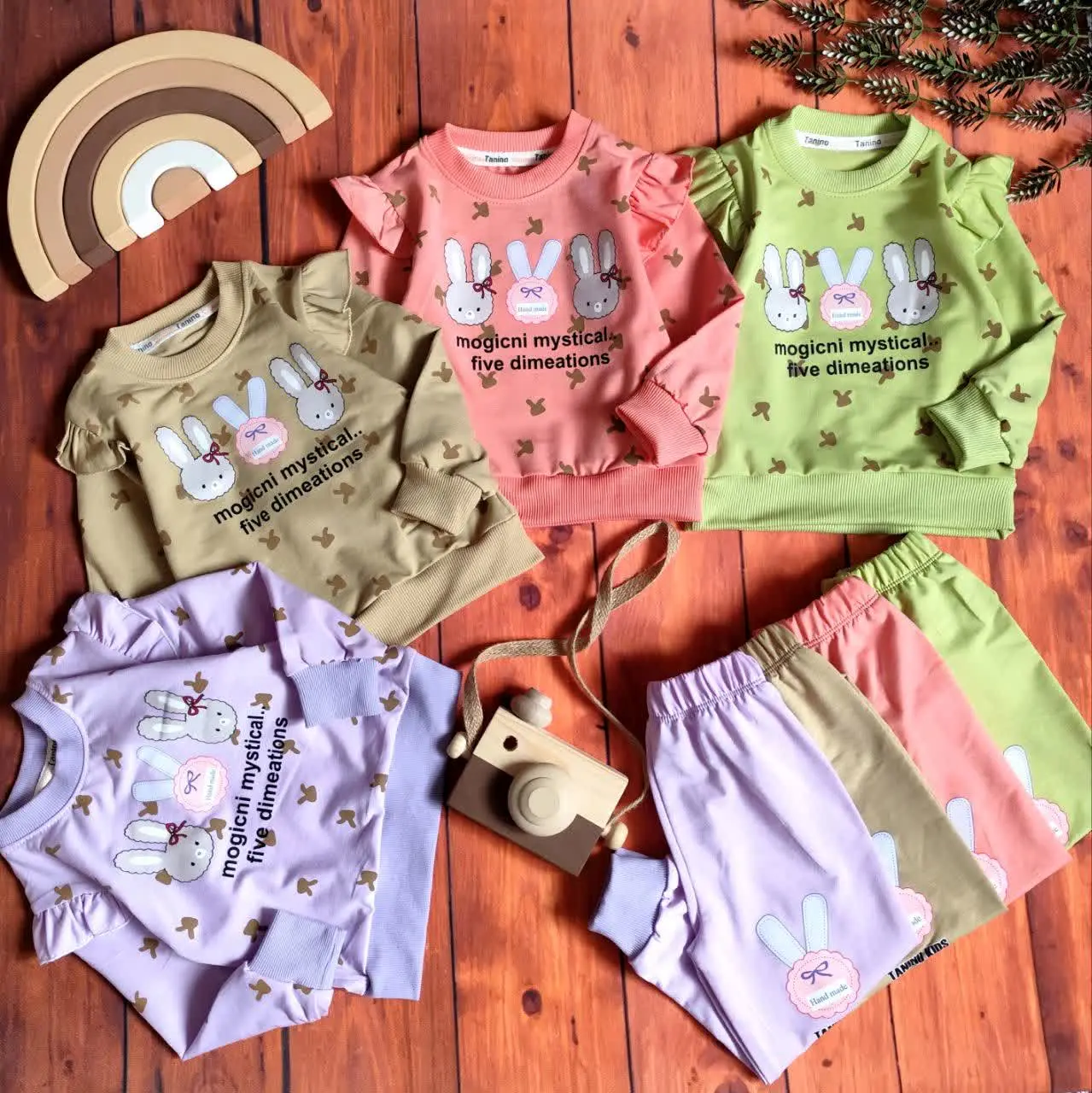 😍ست بلوز و شلوار طرح خرگوش،...