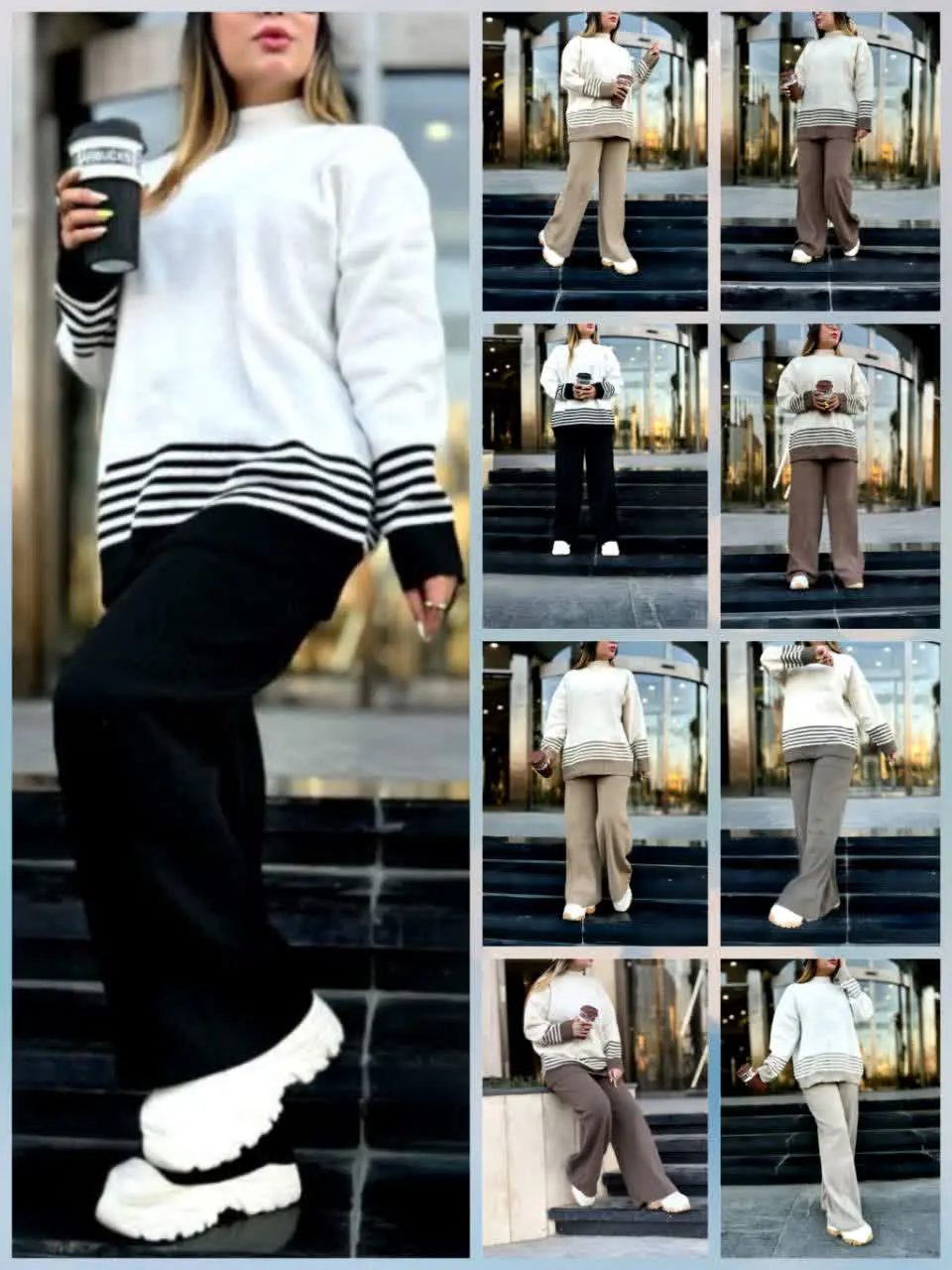 💫ست بلوز شلوار بافت 💫
