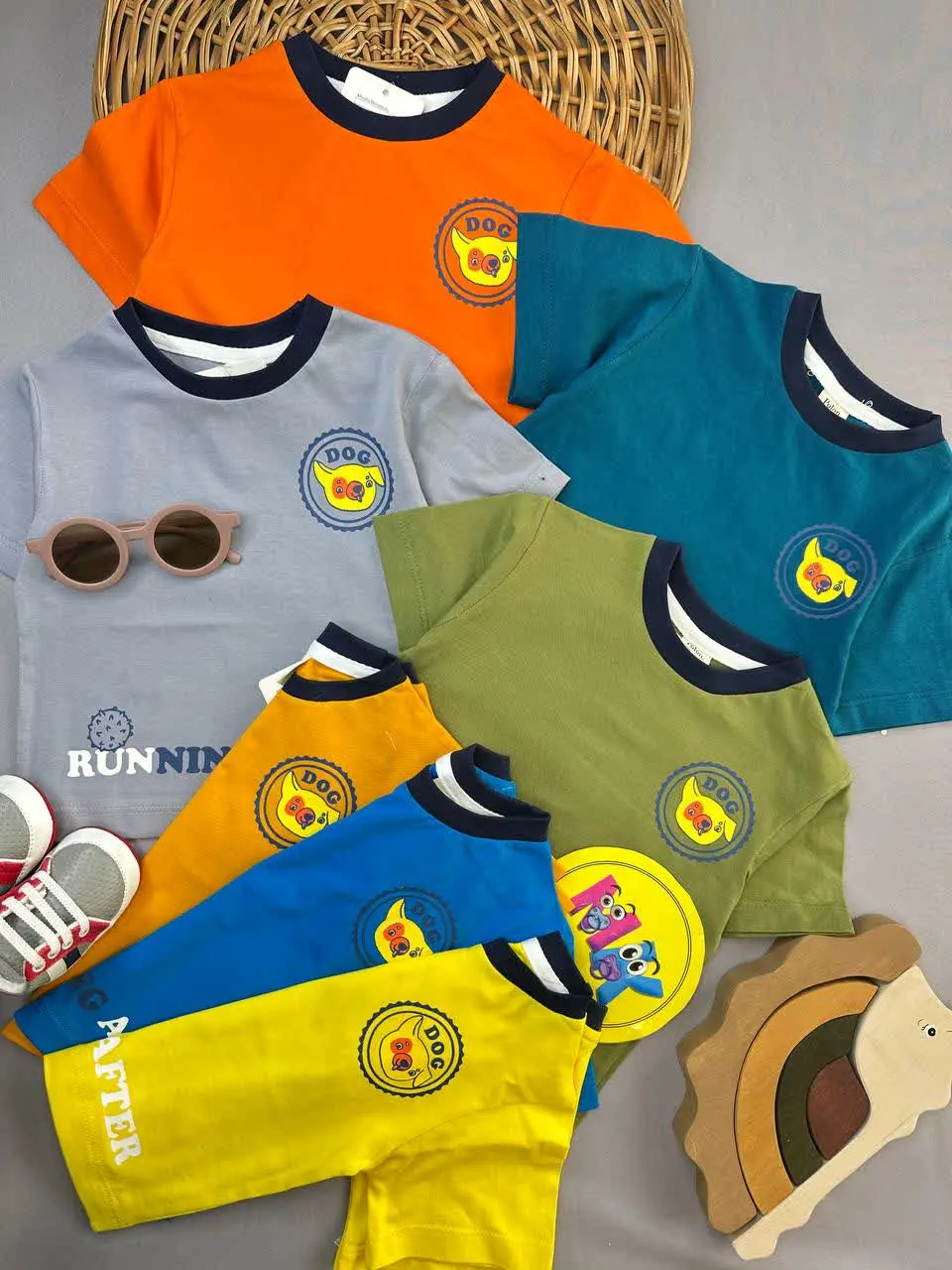 تیشرت تک طرح Dog نوزادی و کودک کد ۱۱۱۰۵ 
