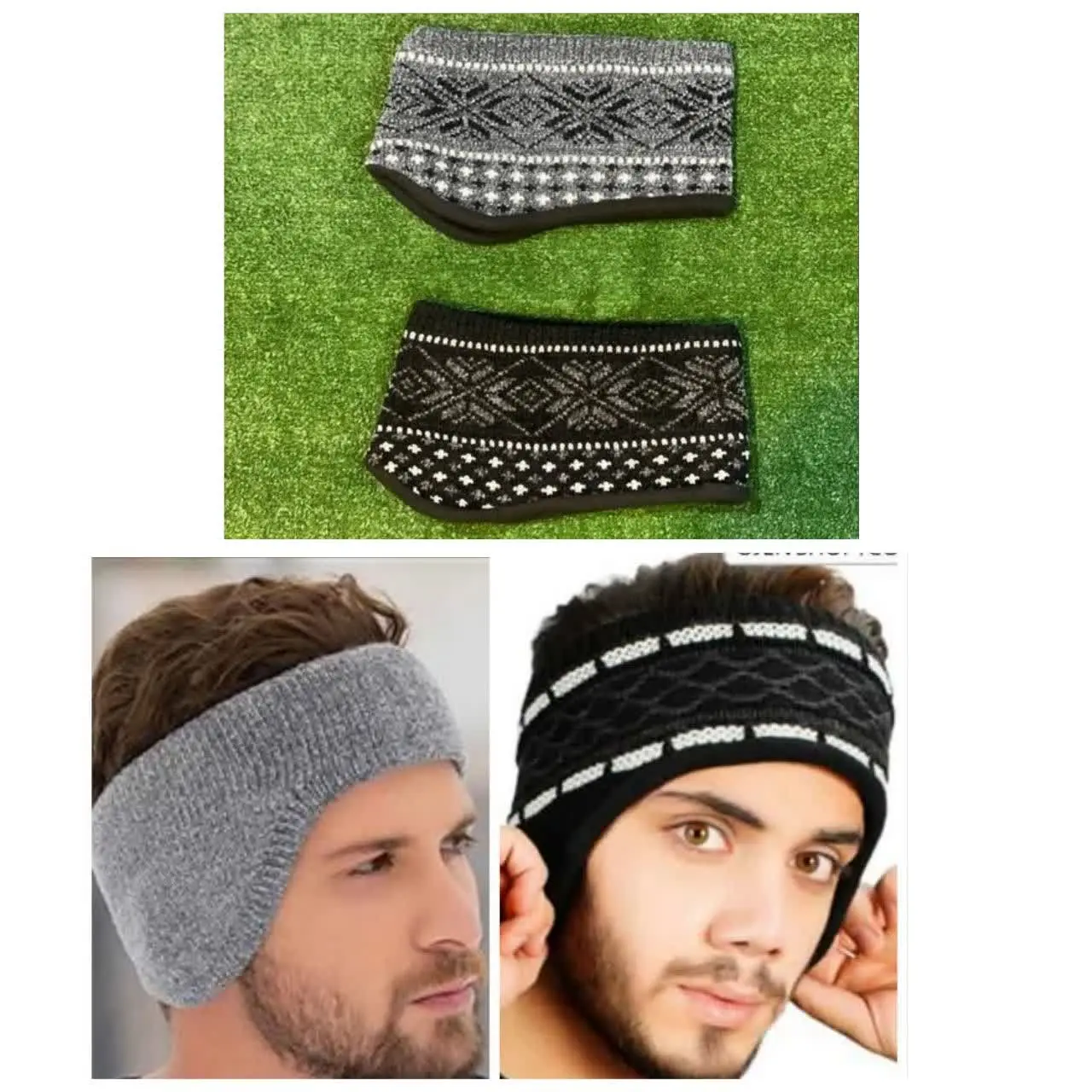 هدبند و گوش بند مخمل طرح دار و ساده
