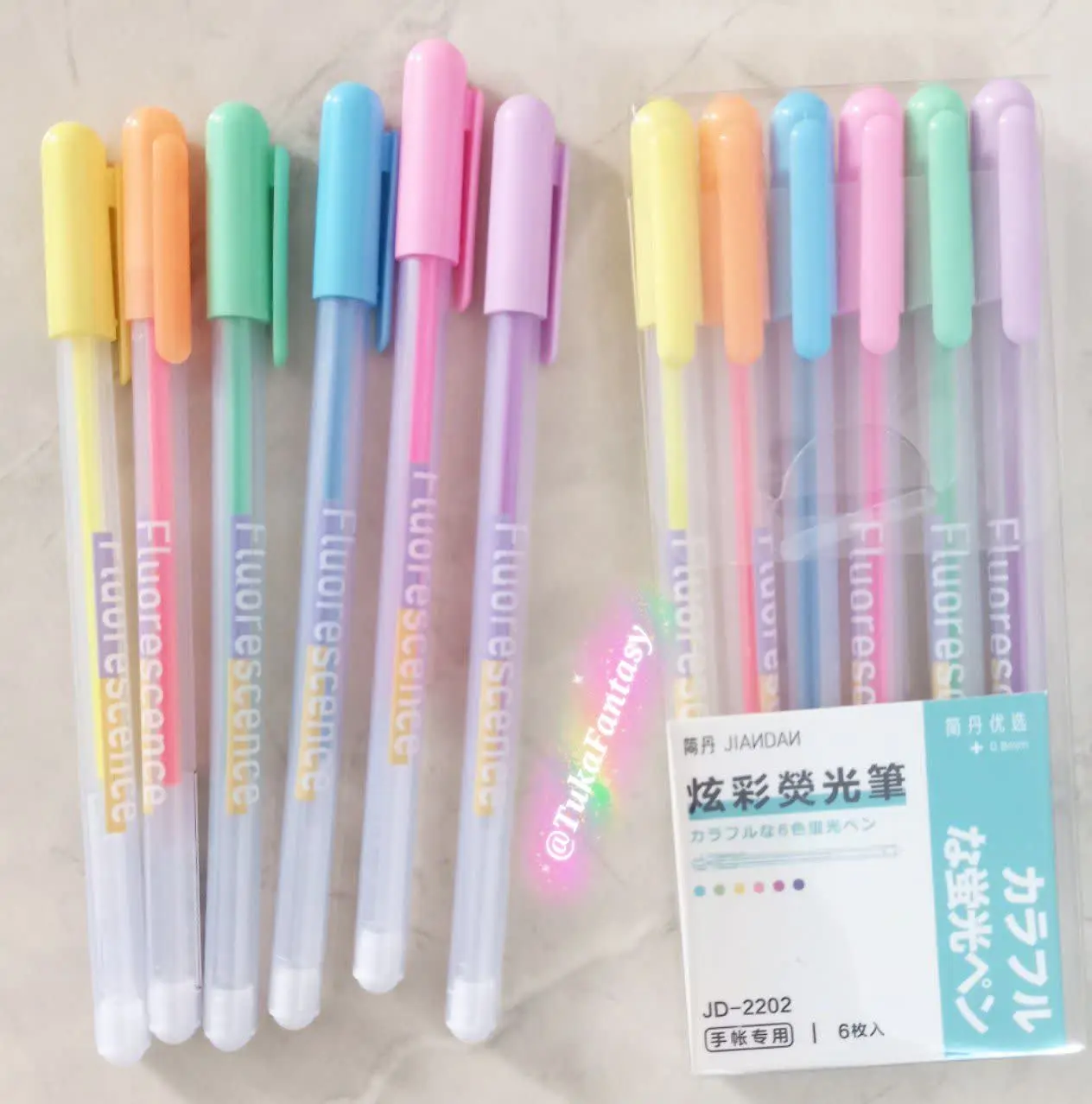 🌈خودکار فلورسنت (۶رنگ نئونی)