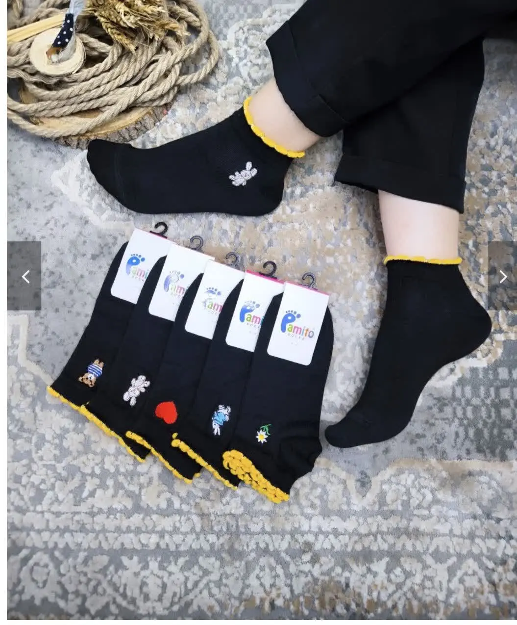 ✅ جوراب مچی زنانه طرح میکس