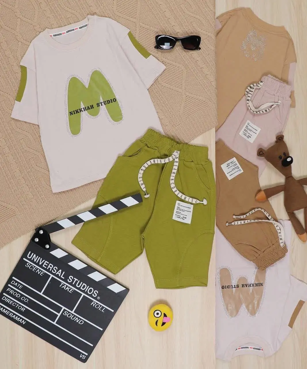 👫تیشرت و شلوارک پنبه/کبریتی چاپ M👫
