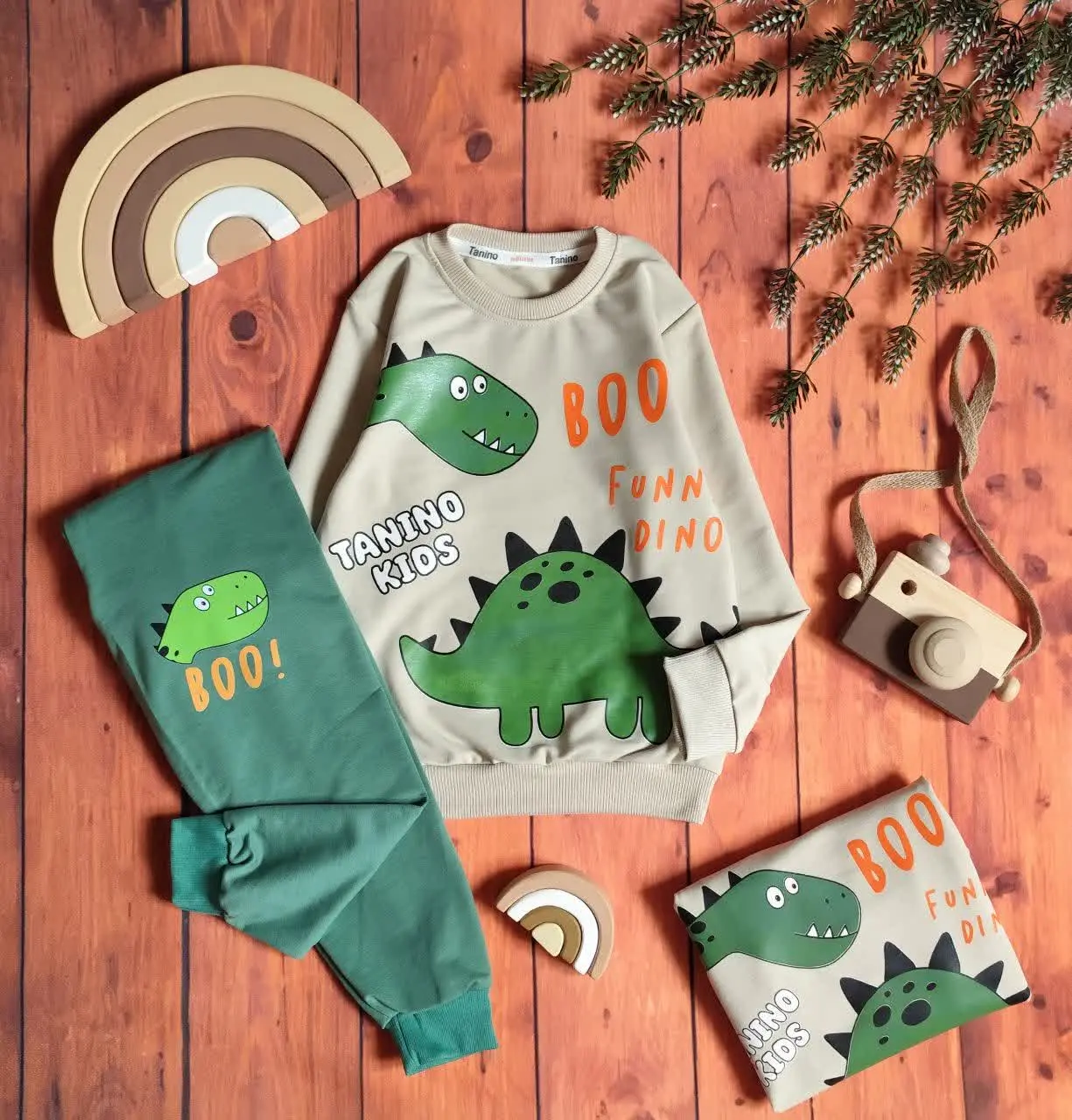 😍ست بلوز و شلوار دایناسور س...