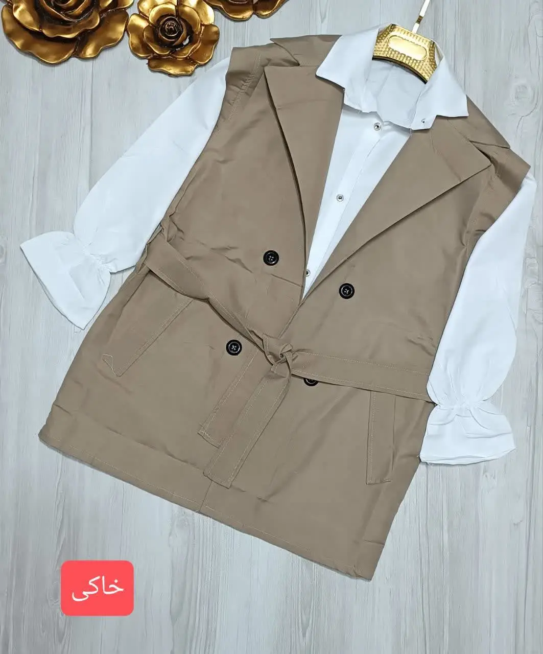 🛍️نام: ست دو تیکه شومیز و وست وانیا⚜️🌱
