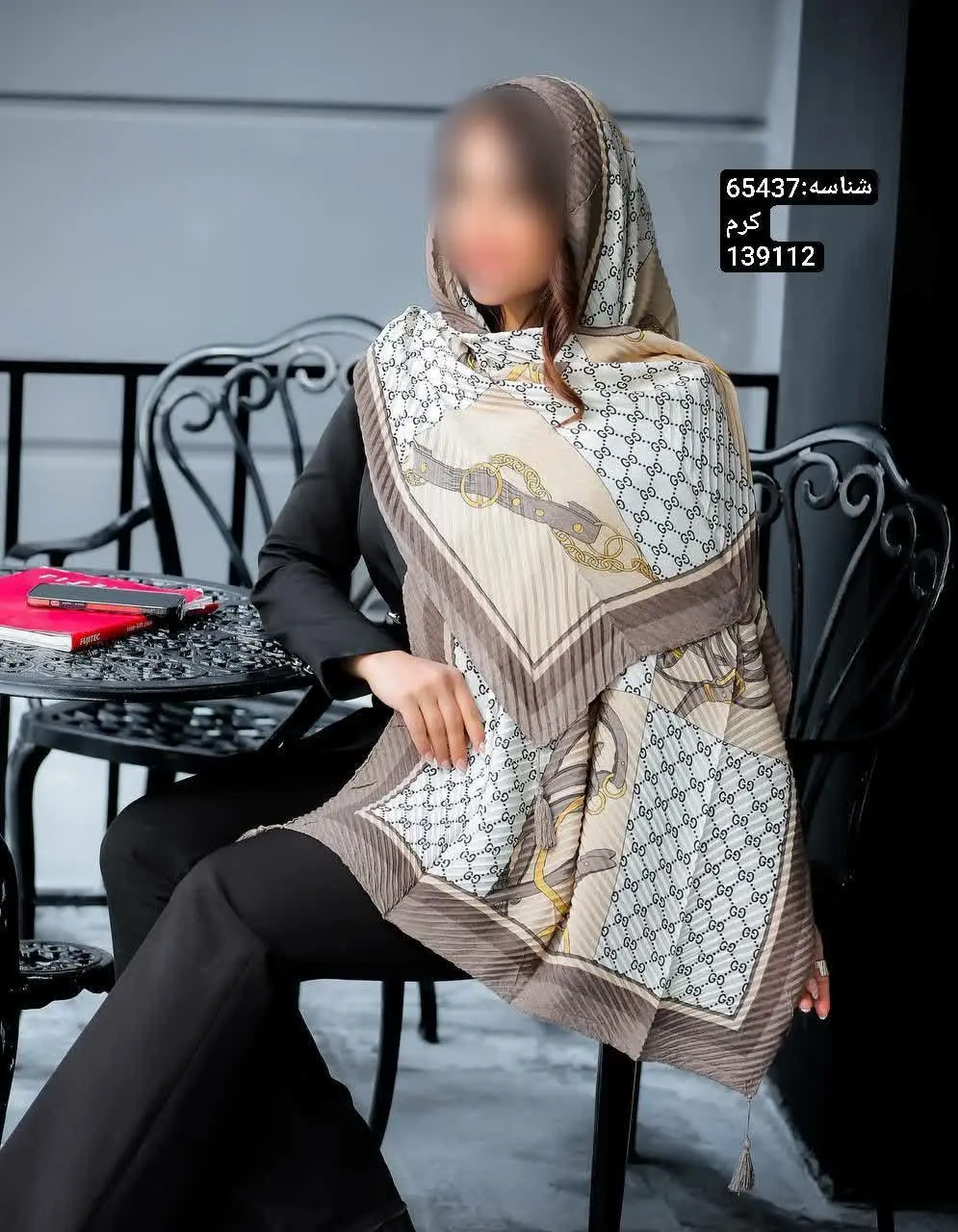 🖋نام: شال پلیسه کمربندی ۶۵۴۳۷
