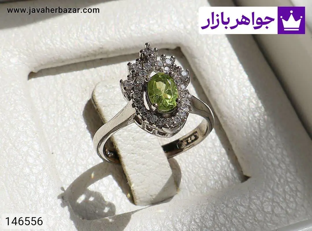 انگشتر نقره زبرجد شیک زنانه...