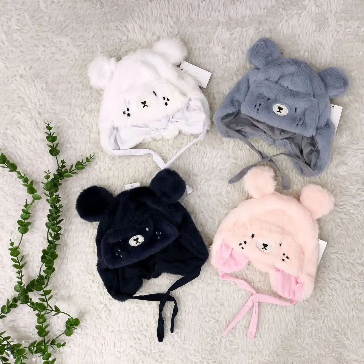 کلاه پوم دار خز خرگوشی گلدو...