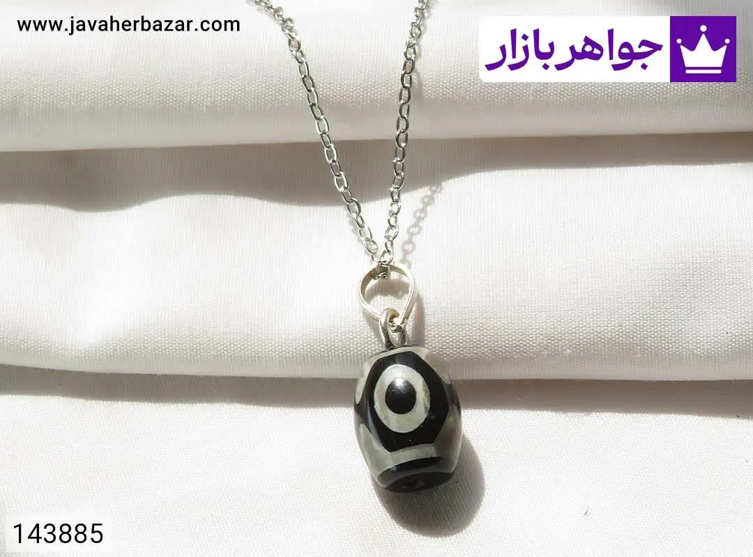 مدال عقیق تبتی چشم نظر با آ...