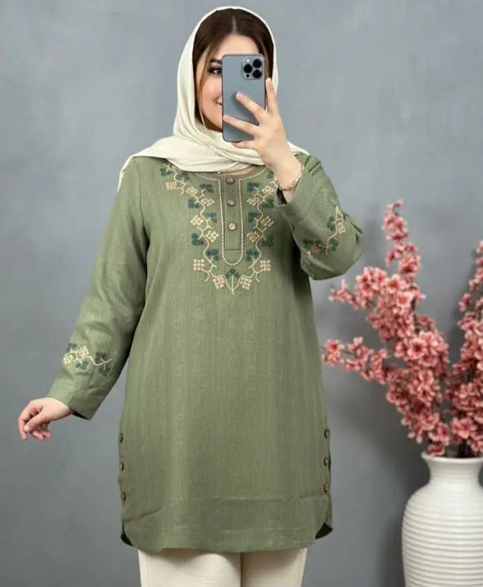 💎 نام: مانتو گلدوزی اشیان