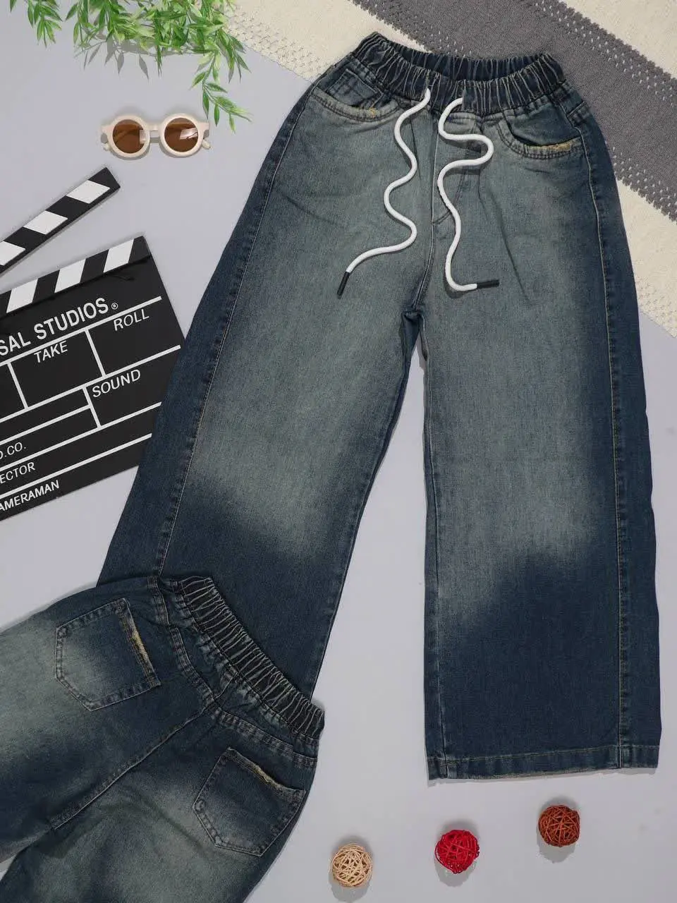 👫شلوار جین دخترانه شافل (سب...