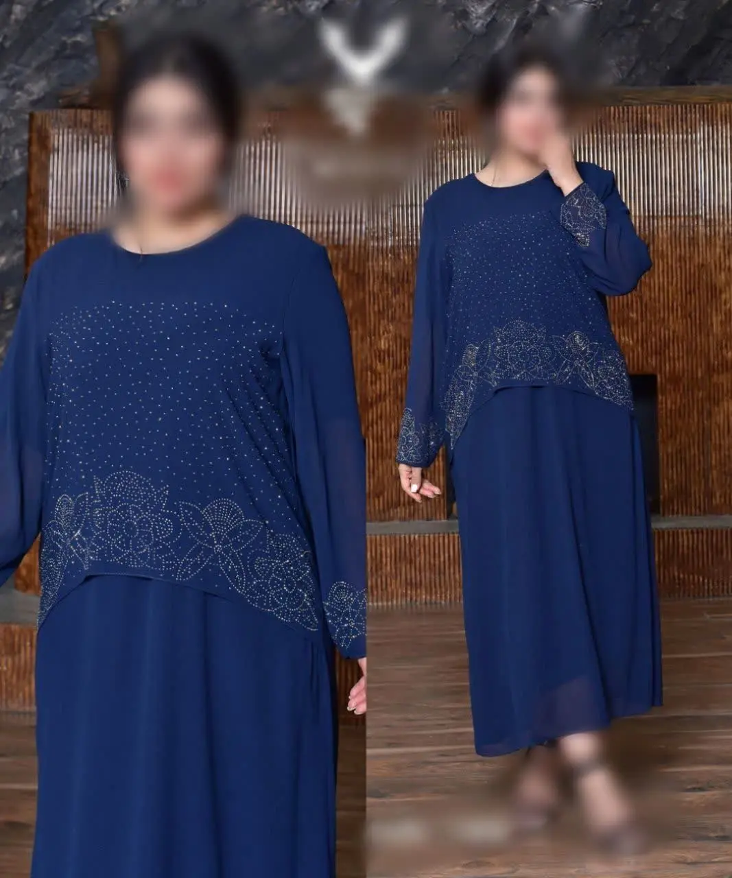 پیراهن قواره بزرگ نگین دار🦋
