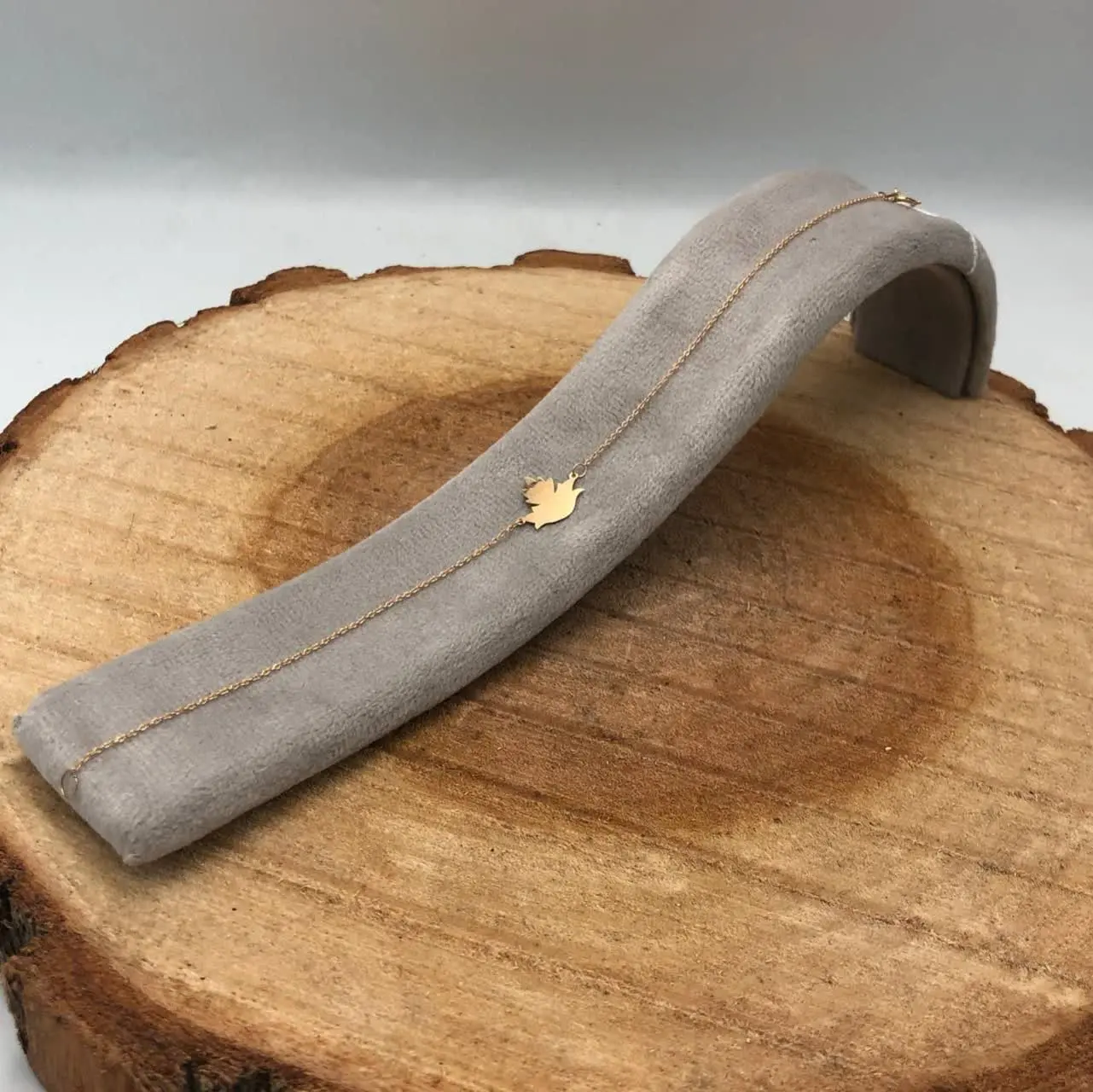 دستبند مینیمال سفارشی مدل برگ🍁
