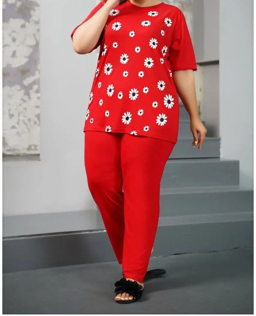 ست تیشرت و شلوار تمام چاپ 
