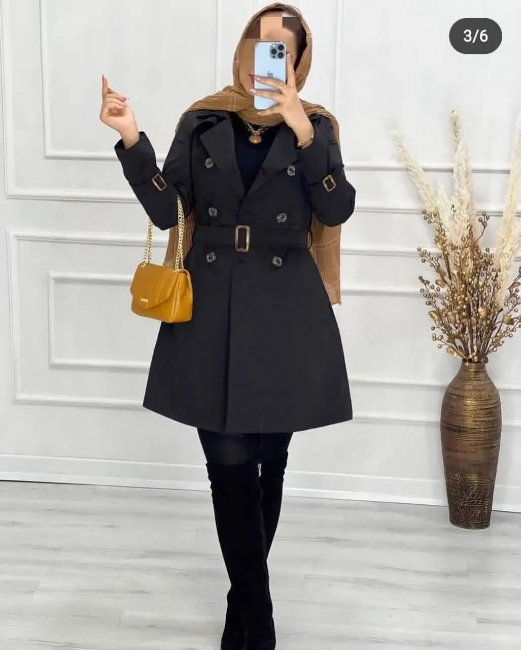 مانتو بارونی آستر دار کیانا