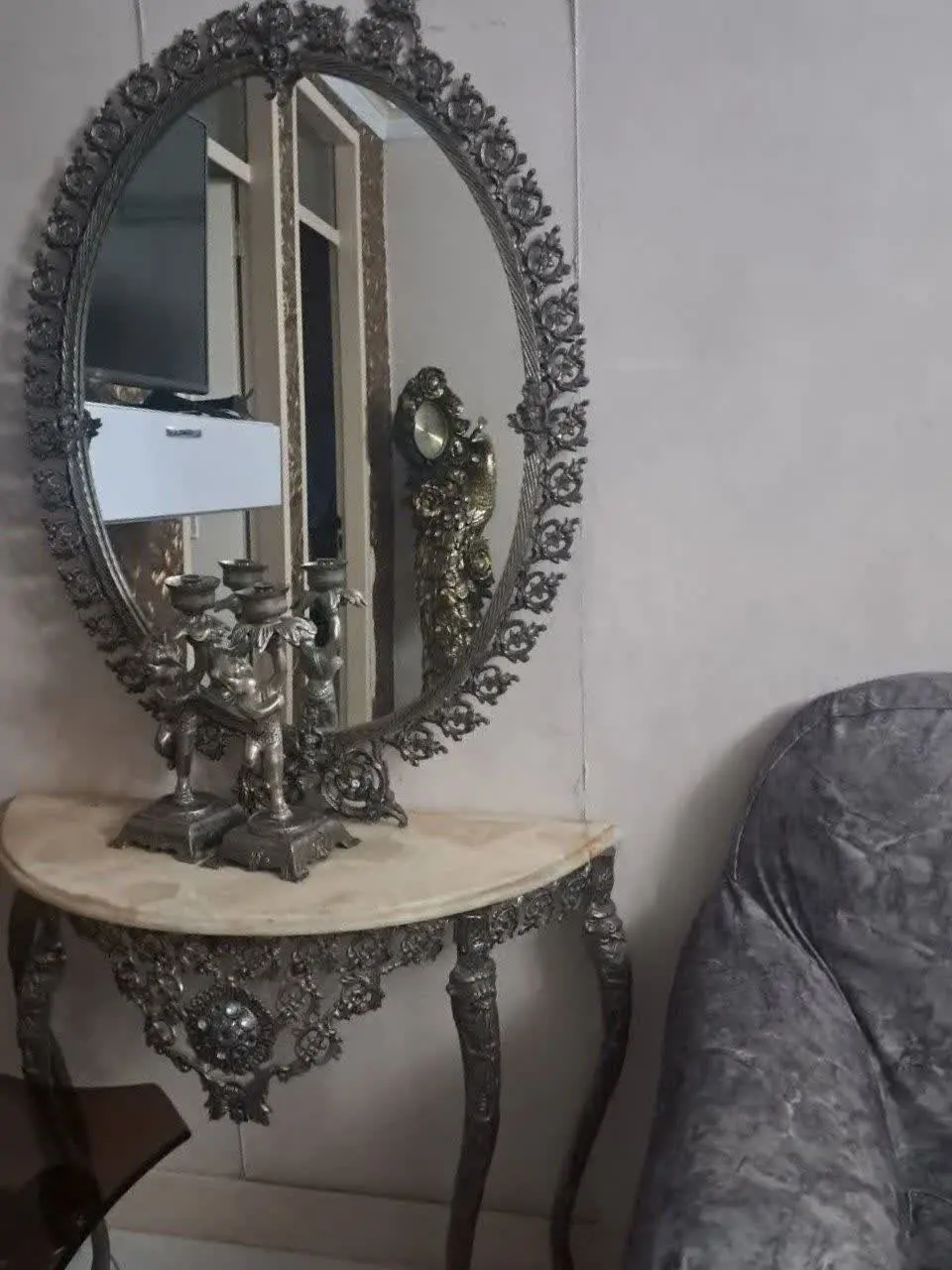 ویترین و آینه شمعدان
