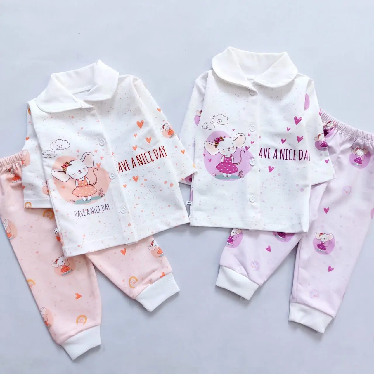 بلوز شلوار جلودکمه دخترانه و پسرانه! 😍
