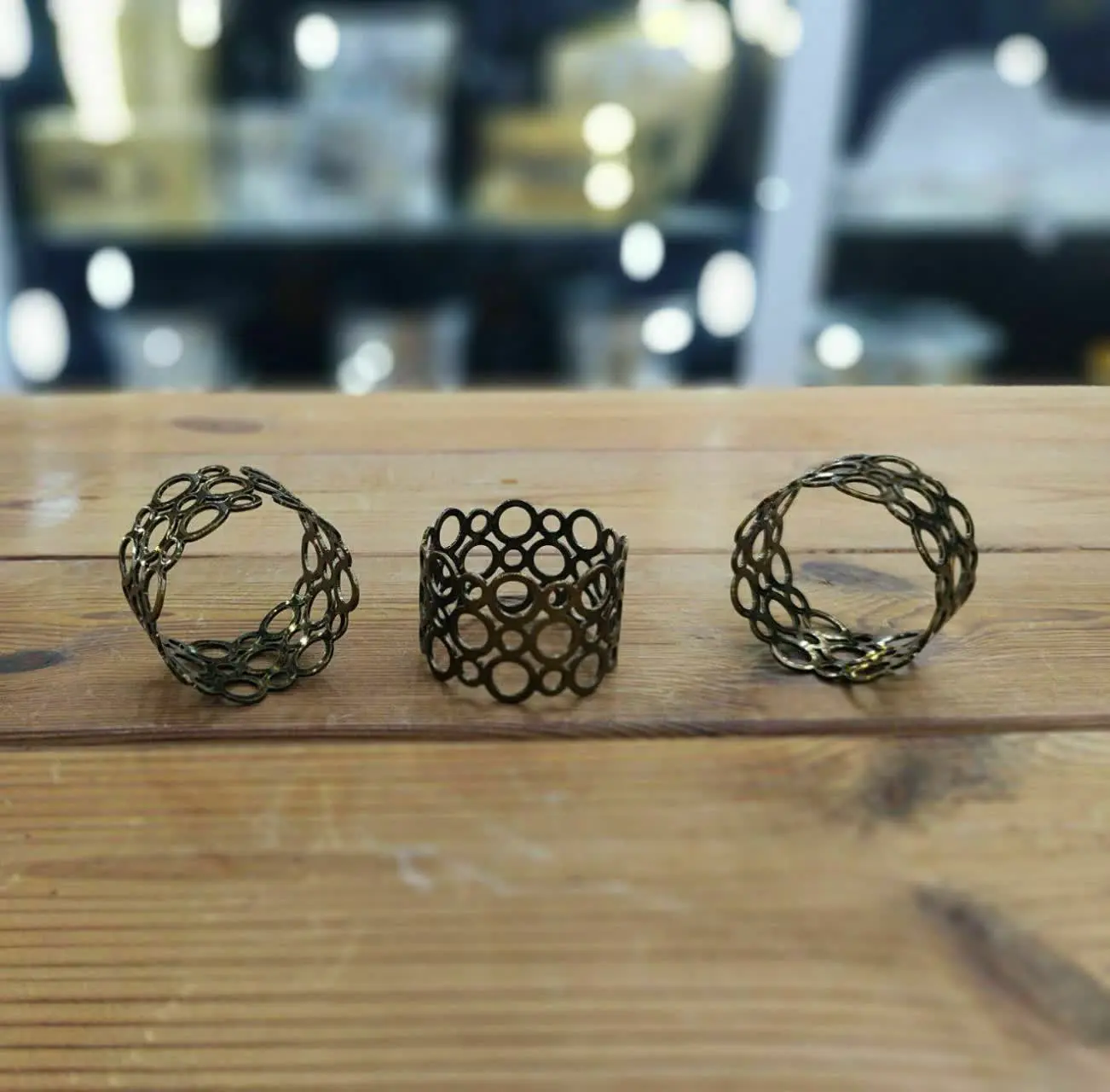 ⭕ حلقه دستمال مدل توپی زیتونی