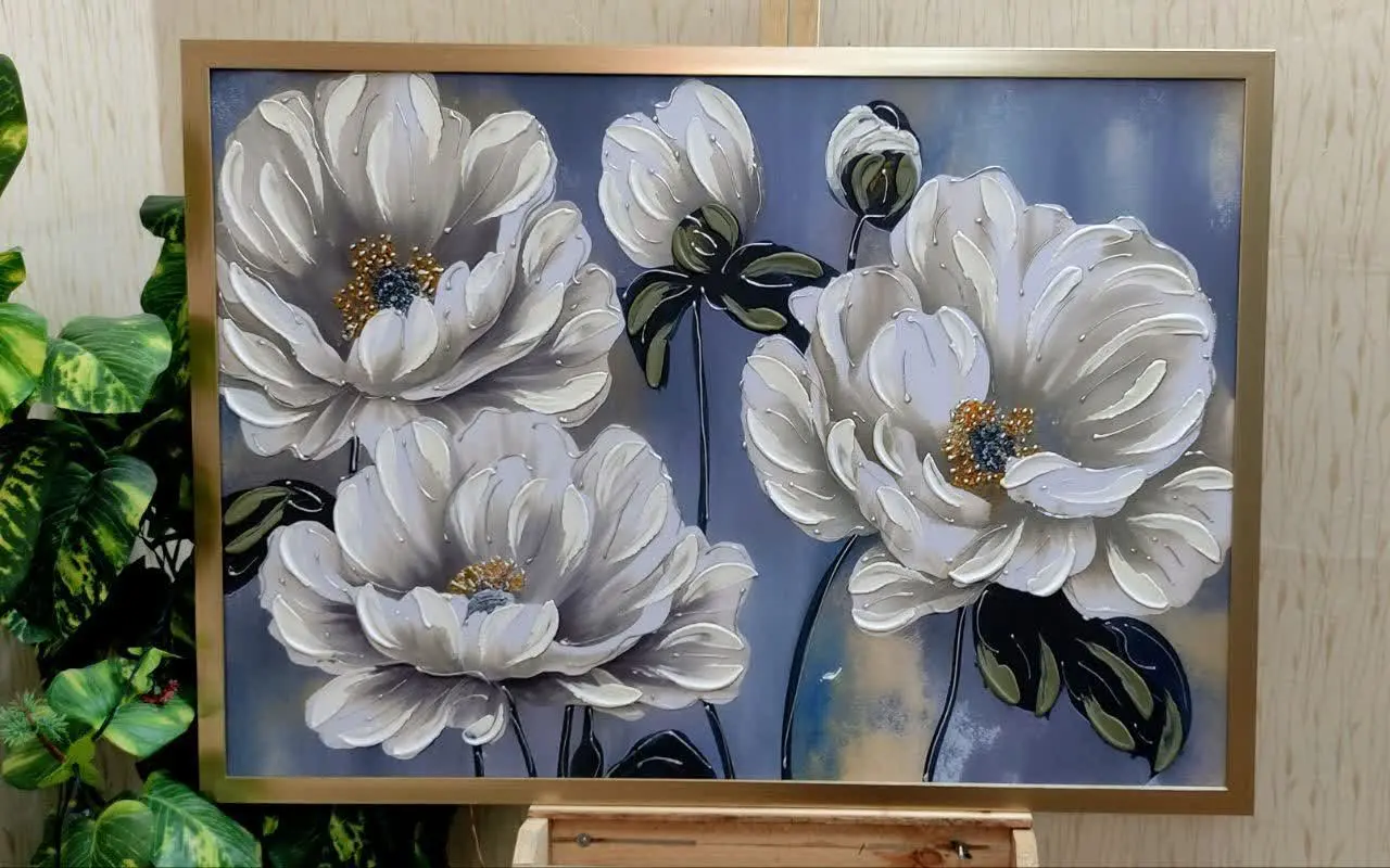 اگر از #ترکیب_رنگ آبی و سفید خوشش میاد حتما این تابلو رو بعنوان هدیه براش بخر و خوشحالش کن👌🥰
