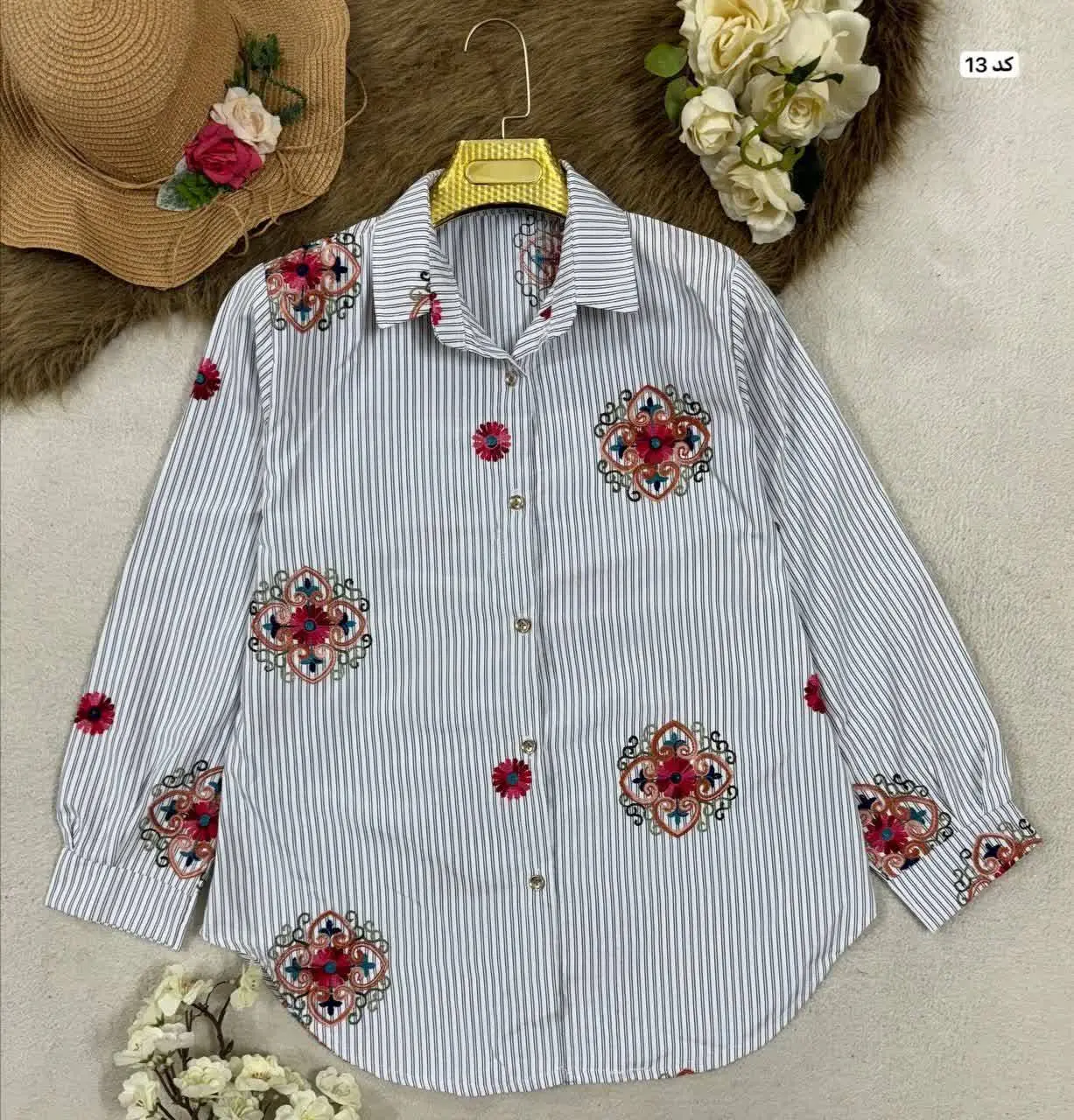 نام: شومیز مانتویی گلدوزی
