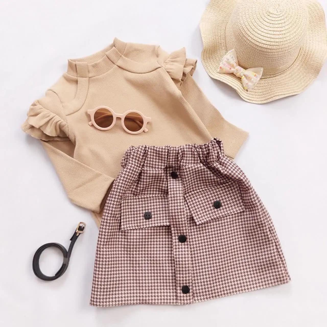 بلوز دامن پیجازی کمربند دار 😍
