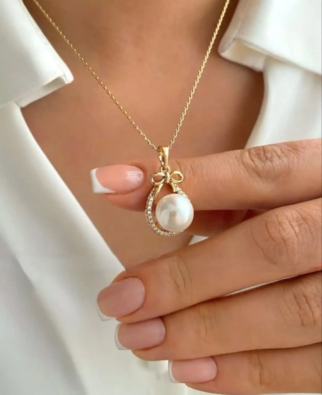 پلاک مرواریدی بدون زنجیر ژو...