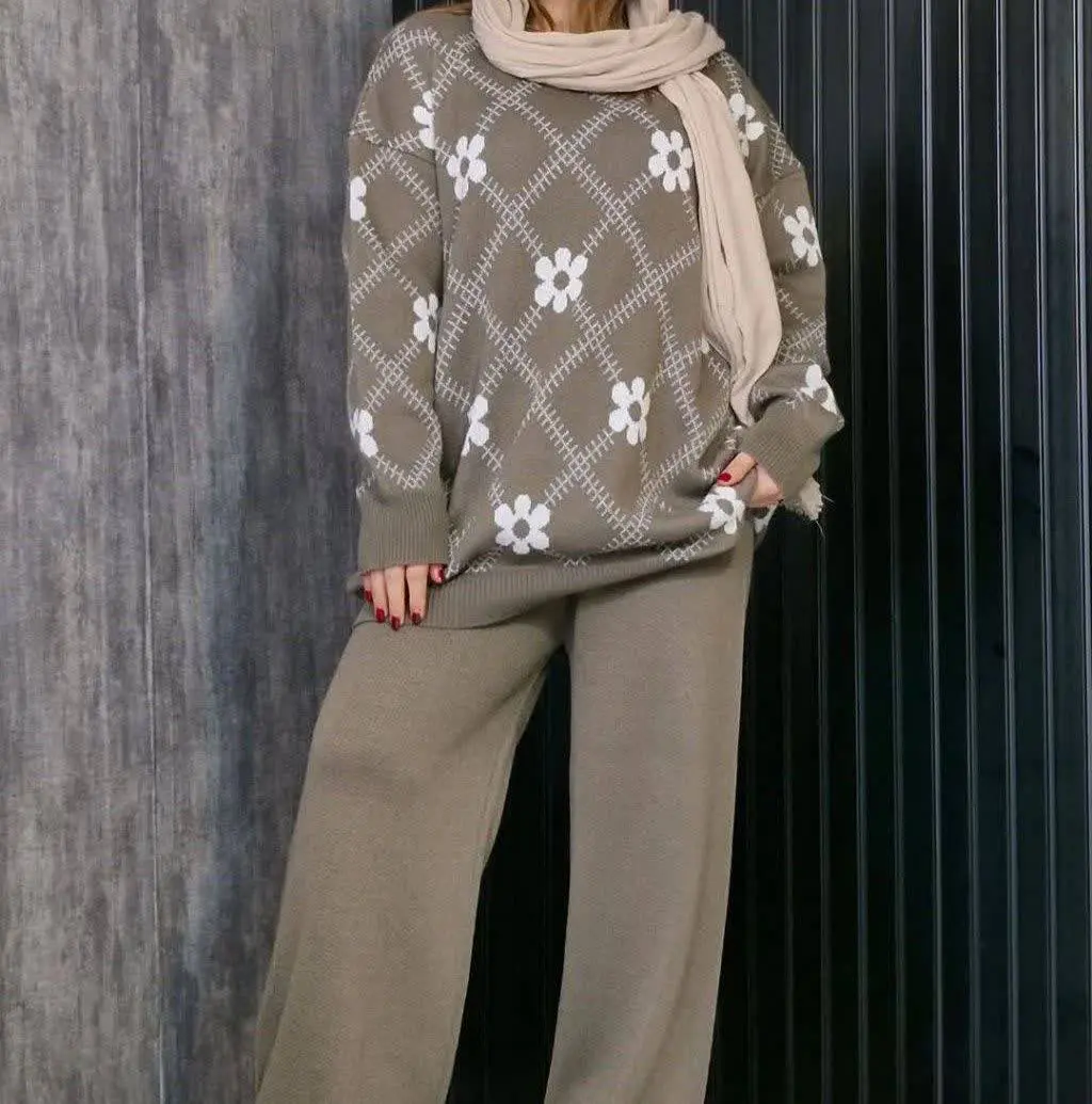 ❌ست بلوزشلوار بافت تراکم دار❌