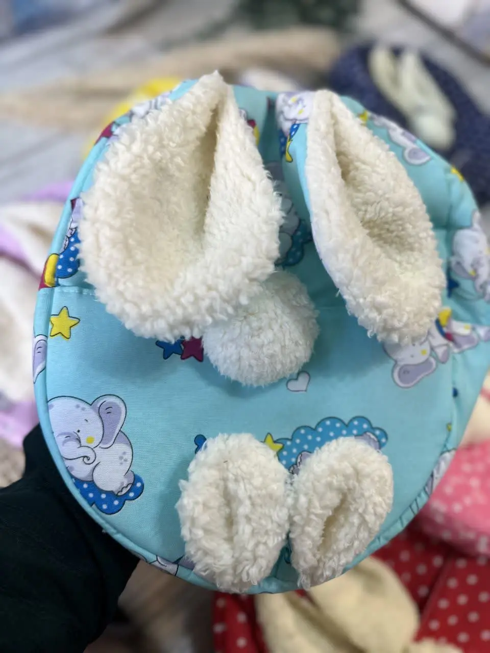 کیف طرح خرگوش گوش دراز خز عروسکی نوزادی و کودک کد ۳۱۷۰۱۳ 
