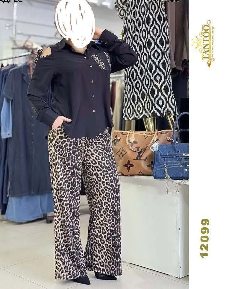 ست مجلسی شومیز شلوار سایزبزرگ