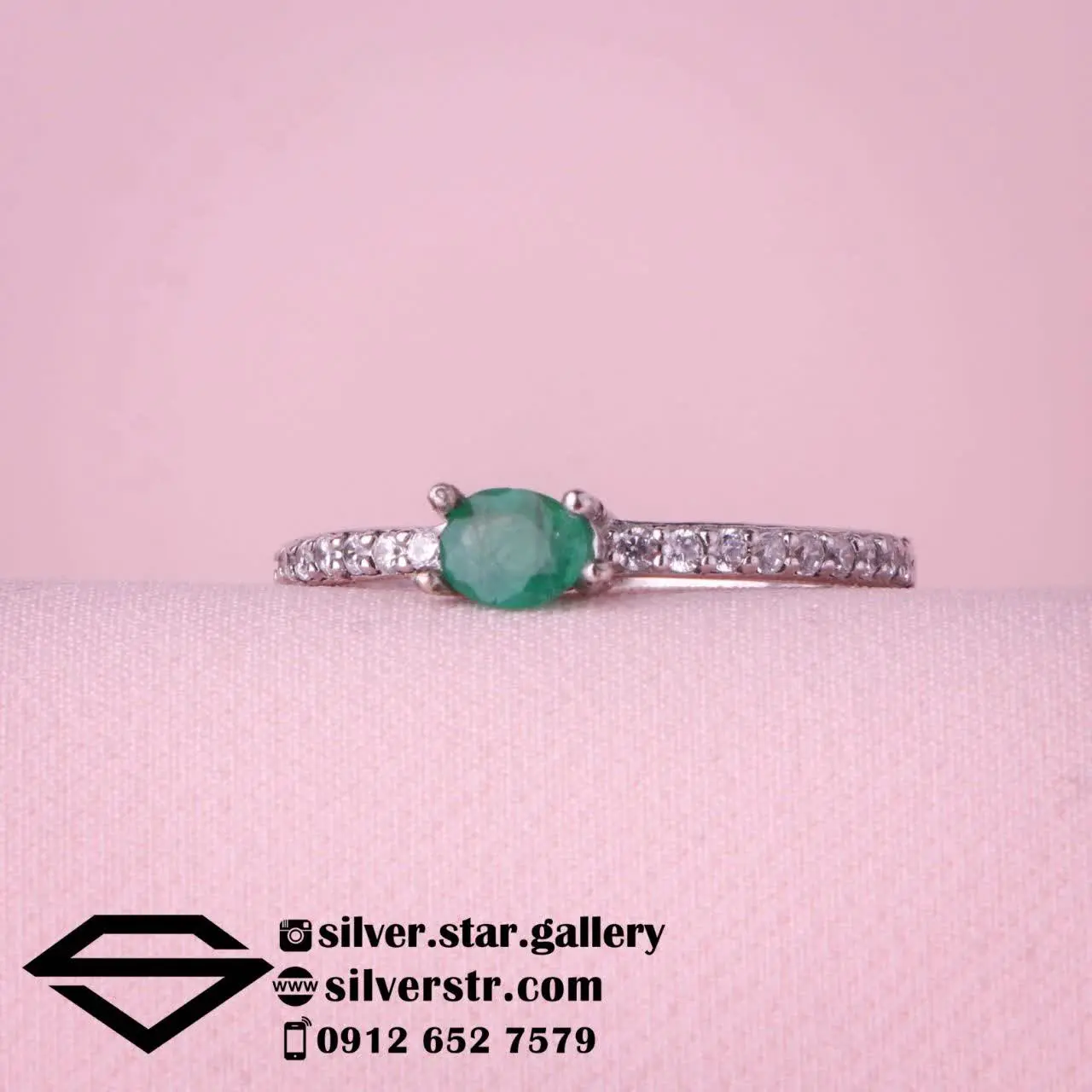 🟩 انگشتر زنانه زمرد زامبیا...