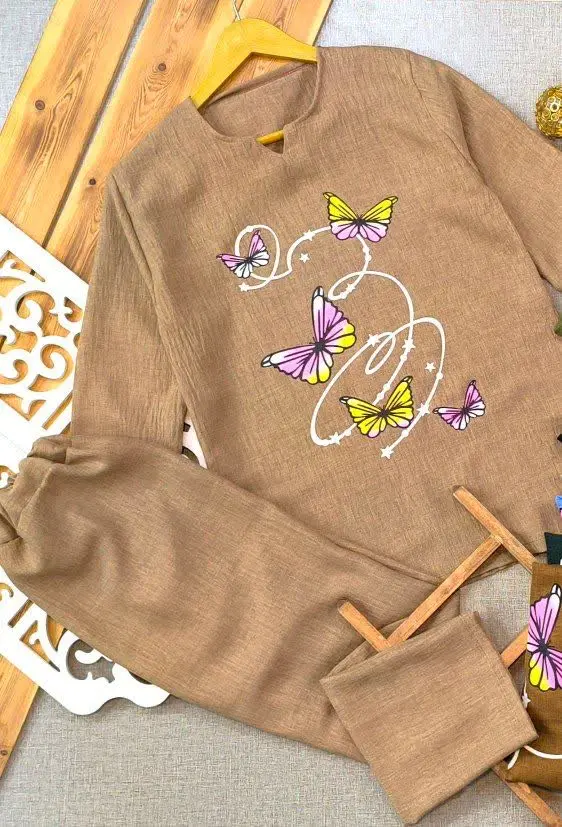 تونیک شلوار دخترانه پروانه 🦋🦋🦋🦋
