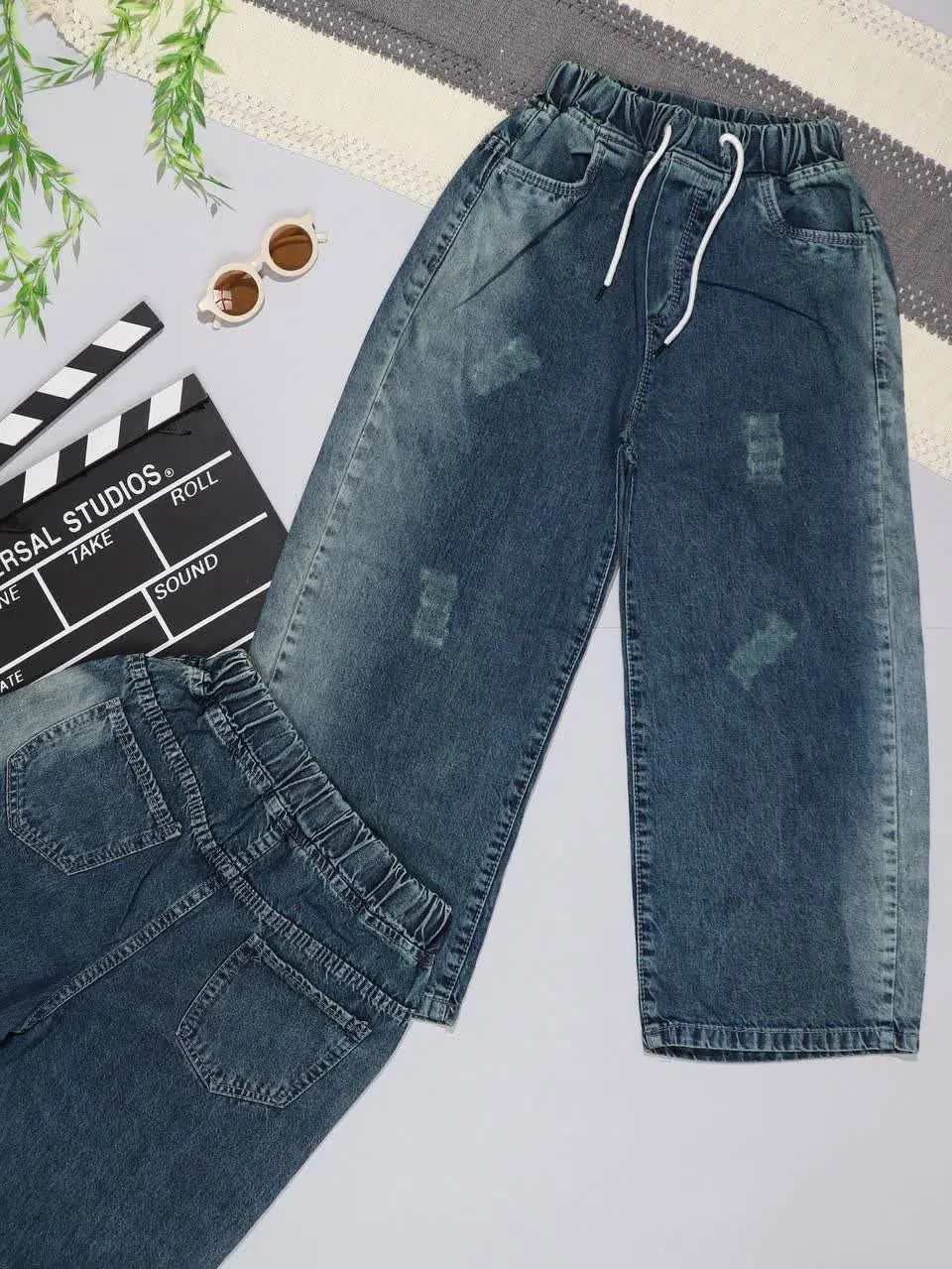 👫شلوار جین بگ بغل رادو (سبز) 👫