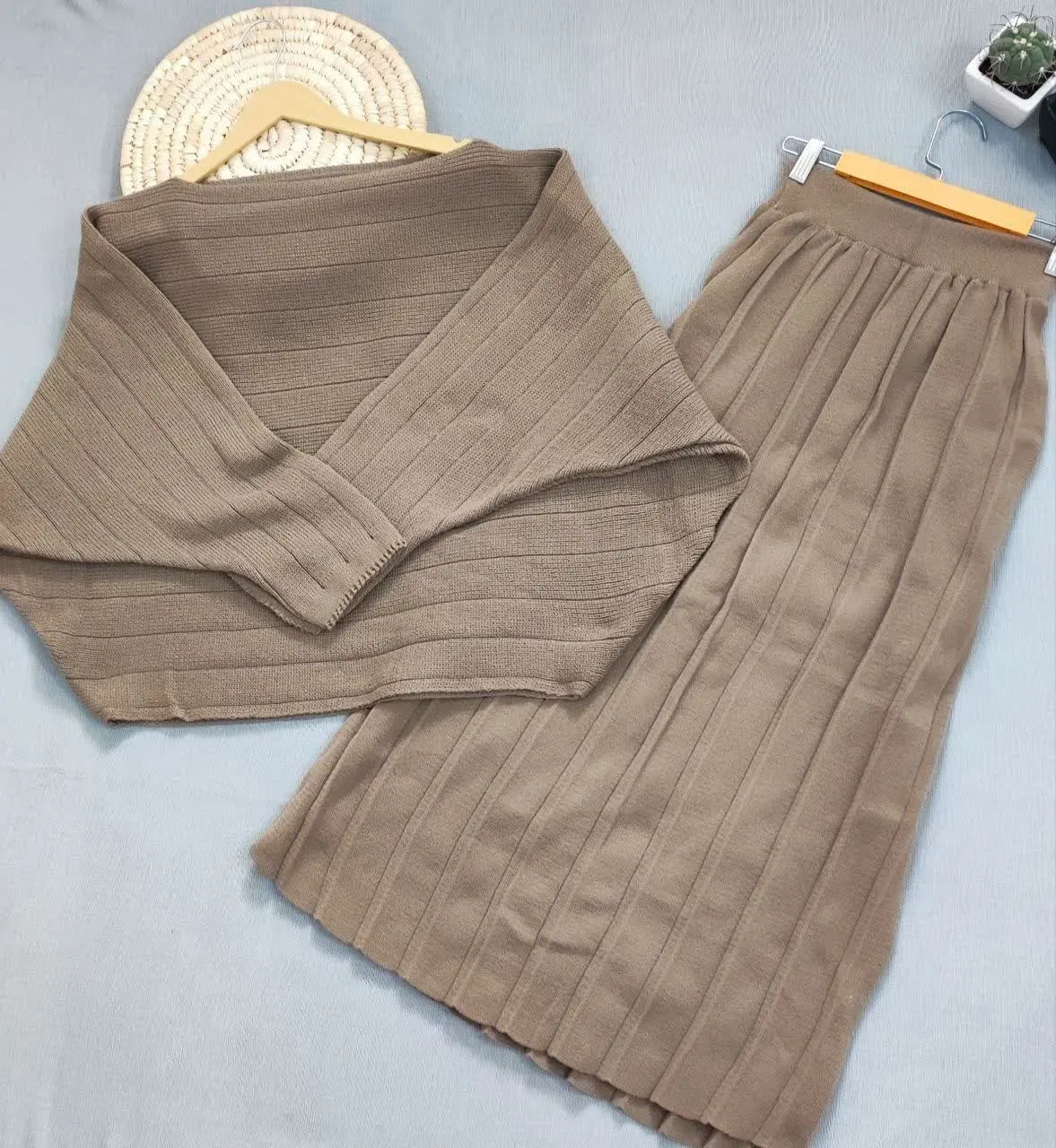 👚نام: ست بافت بلوز کیمینو و دامن
