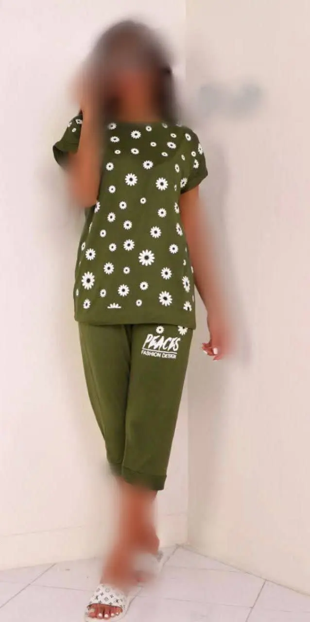 👚نام کالا: ست تیشرت شلوارک گل بابونه☘
