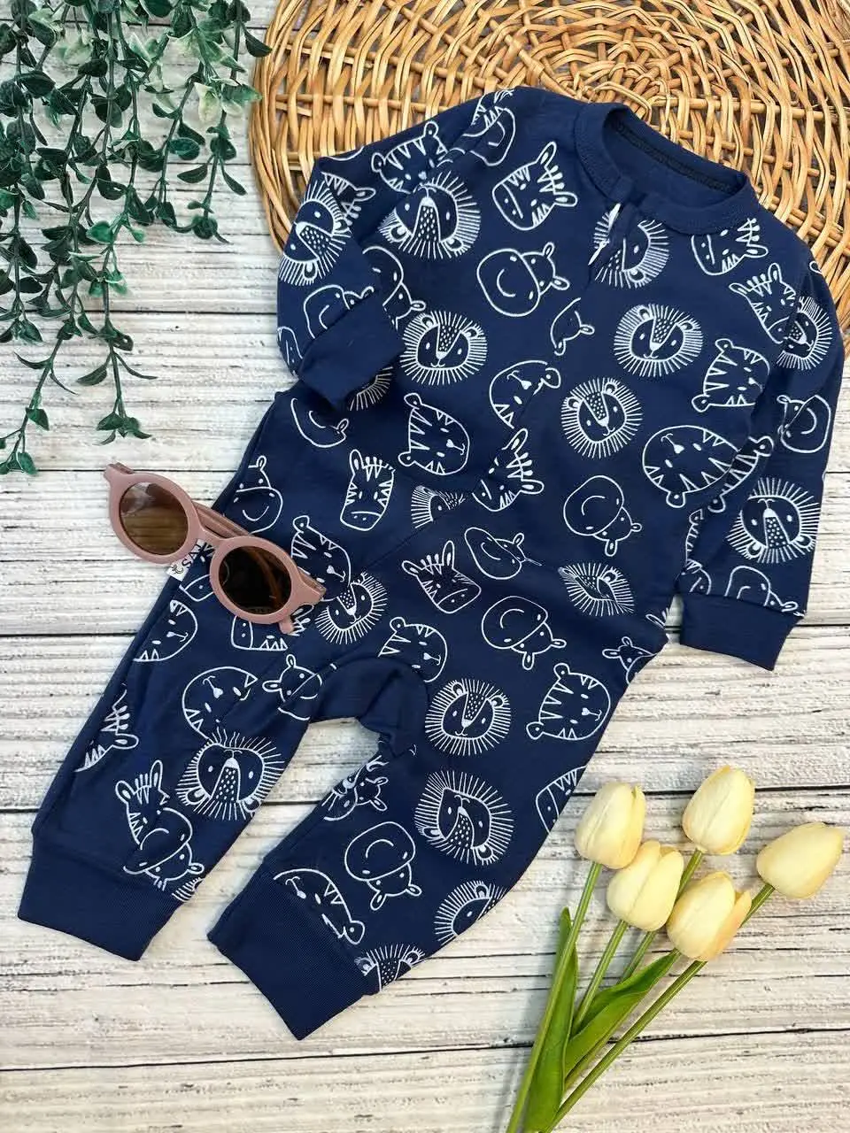 سرهمی طرح شیر و گورخر تمام چاپ نوزادی و کودک کد ۱۱۲۰۹۶ 
