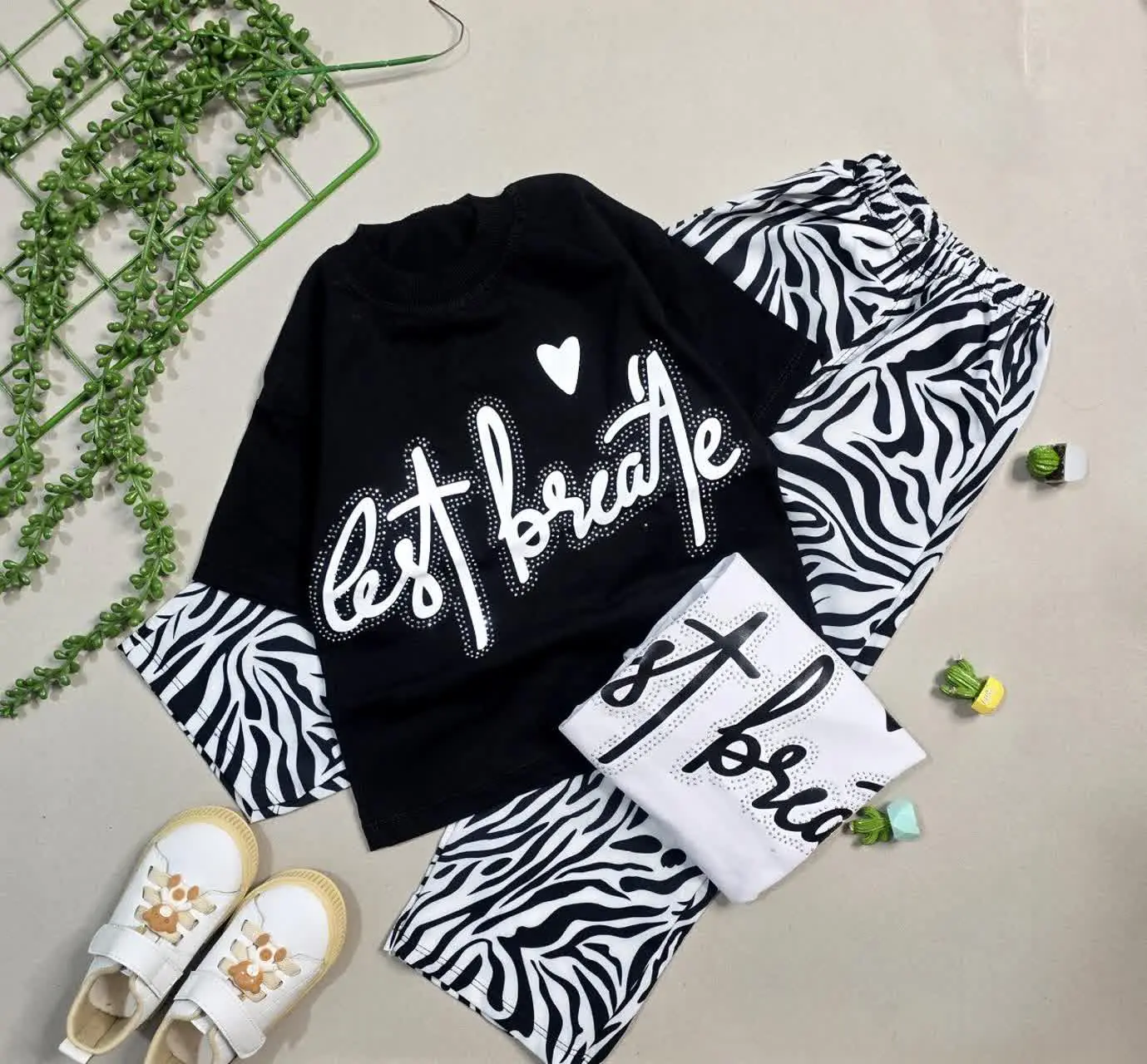 💞 ست دوتیکه قلبی نگینی دخترانه 💞
