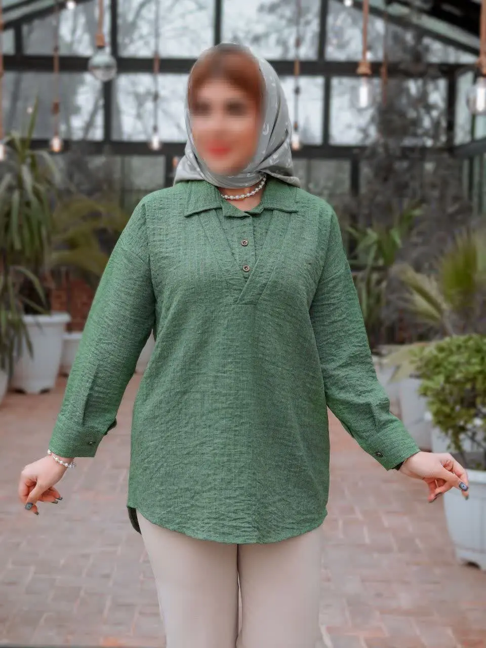 🍃 شومیز جلو بسته دویقه
