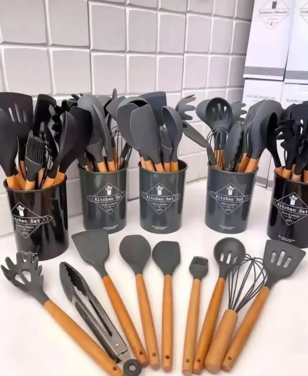 ست کفگیر و ملاقه ۱۲ پارچه
