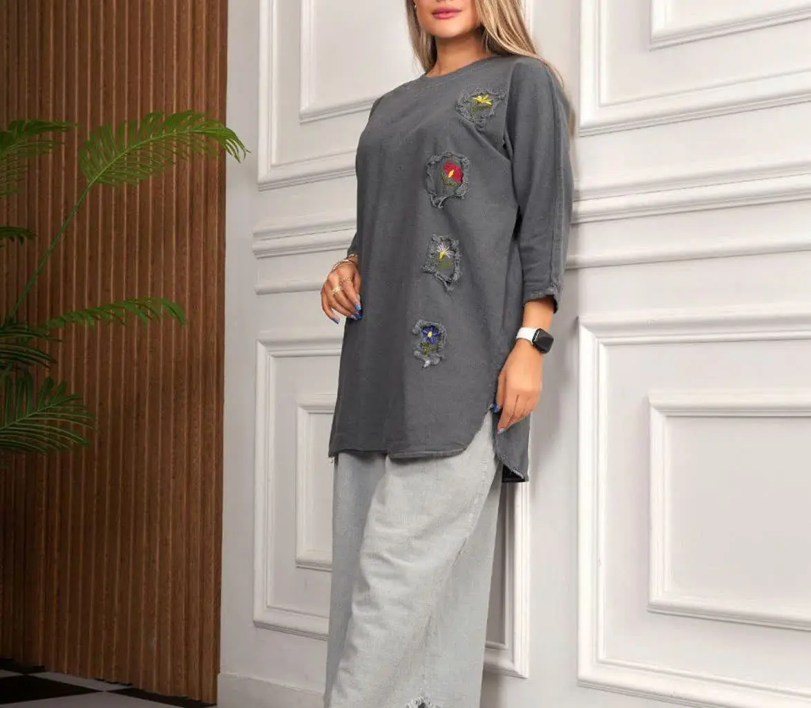 🖋نام: شومیز مانتویی ۴گل
