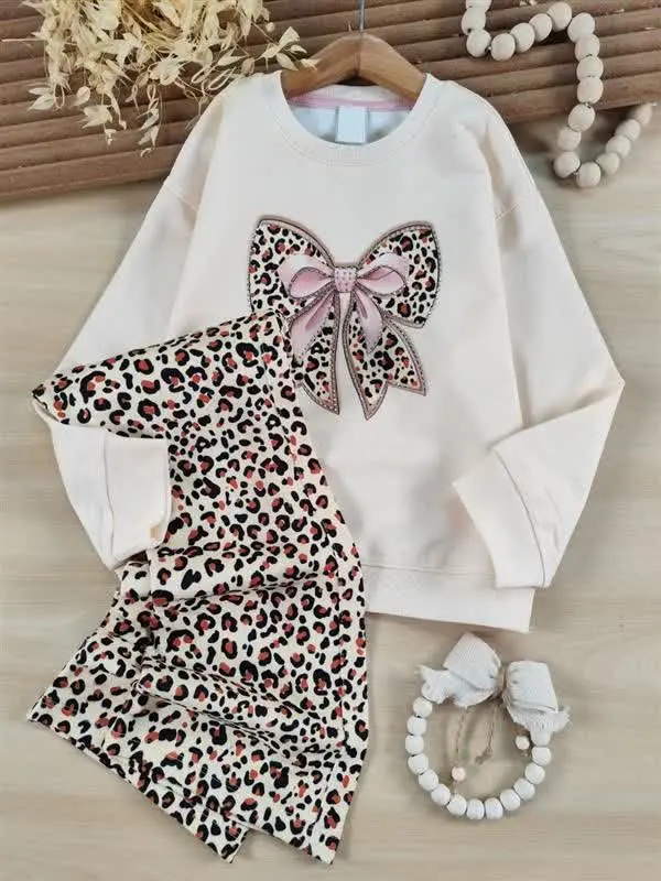 بلوز شلوارپاپیون نگینی پلنگی✌🏽