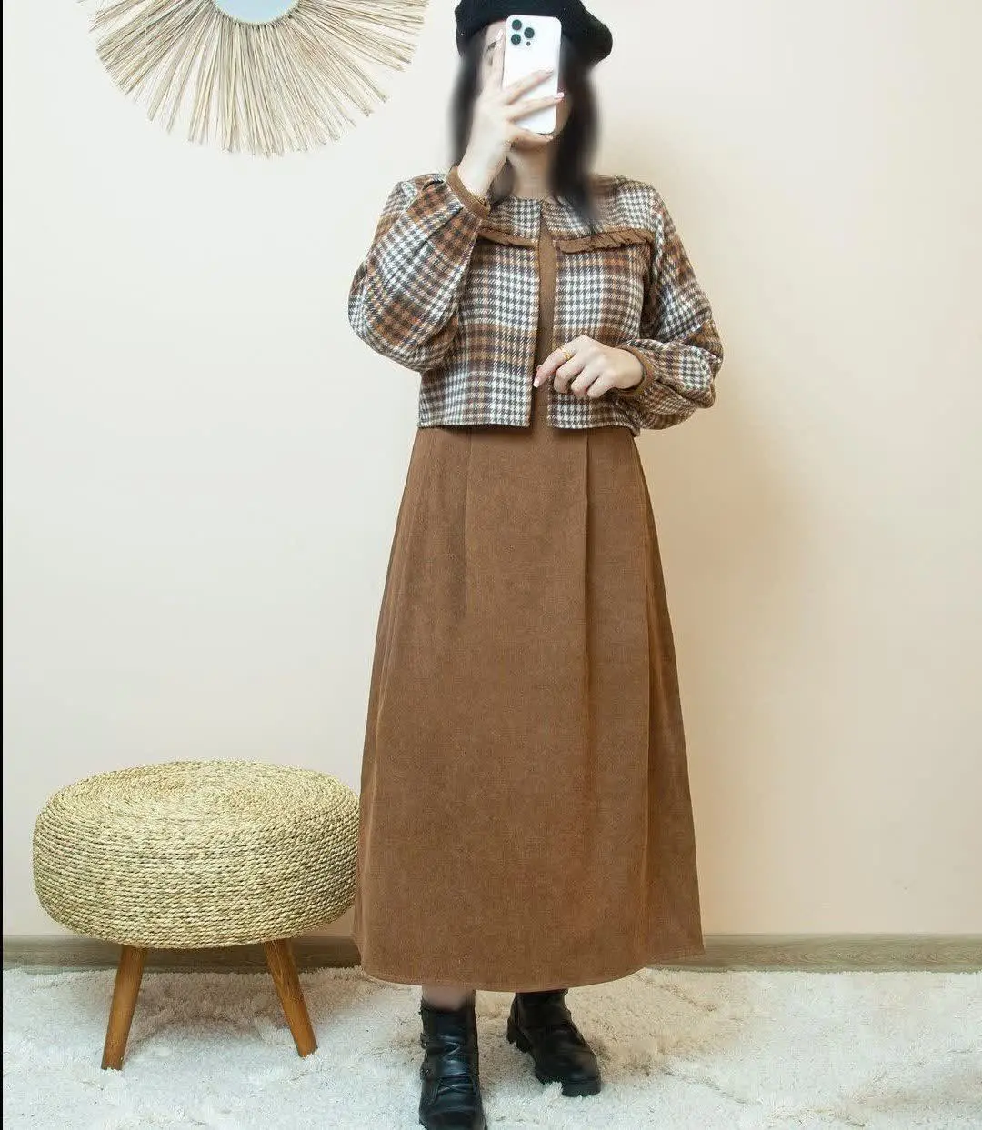 👚نام: کت و سارافون ترکیبی غزال💥💫
